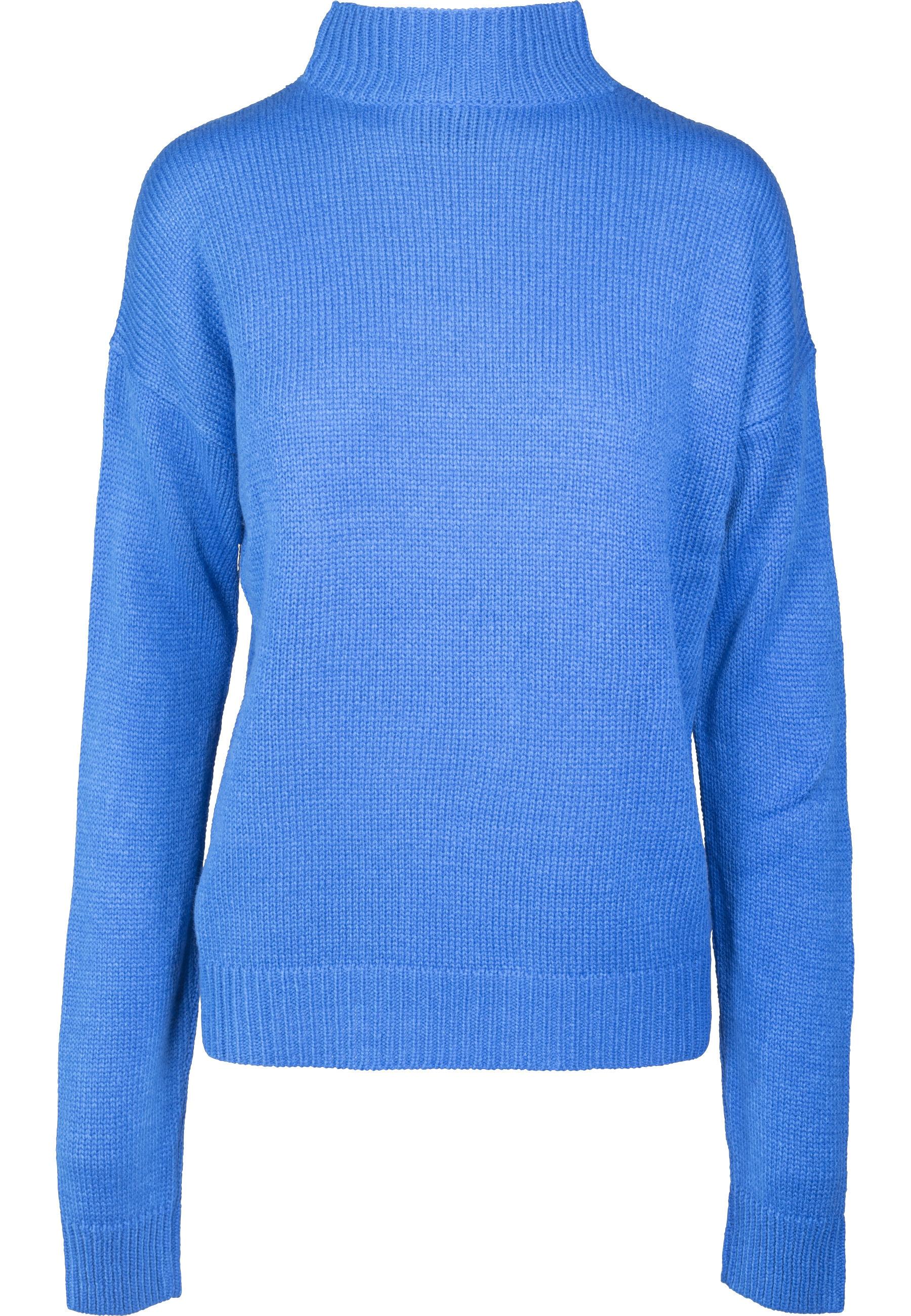 Rundhalspullover Urban Classics "Urban Classics Damen Ladies Oversize Turtleneck Sweater", Damen, Gr. 4XL, Blau (Rightblau), 100% Polyacryl, Unifarben, Loose Fit, Amerikanischer Ausschnitt, Pullover Rundhalspullover