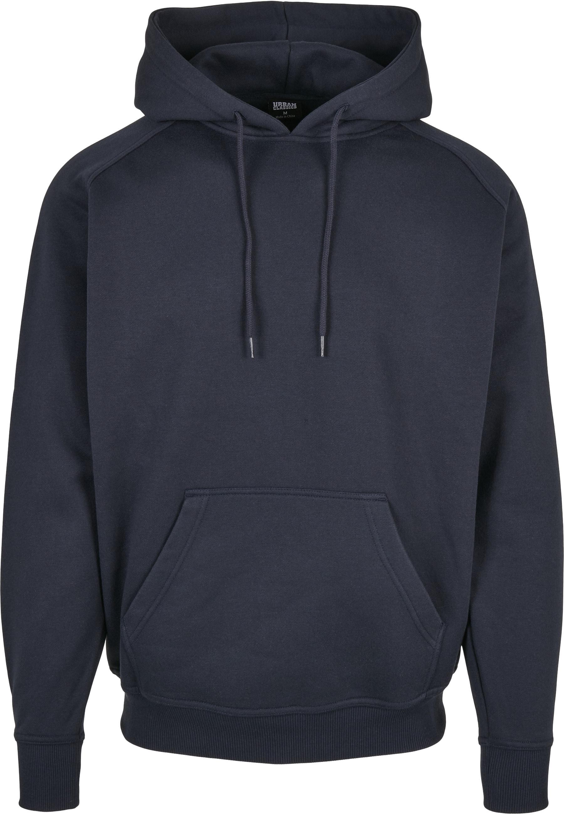 Rundhalspullover Urban Classics "Urban Classics Herren Blank Hoody", Herren, Gr. 3XL, Navy, 65% Baumwolle, 35% Polyester, Unifarben, Loose Fit, Ohne Ausschnitt, Pullover Rundhalspullover
