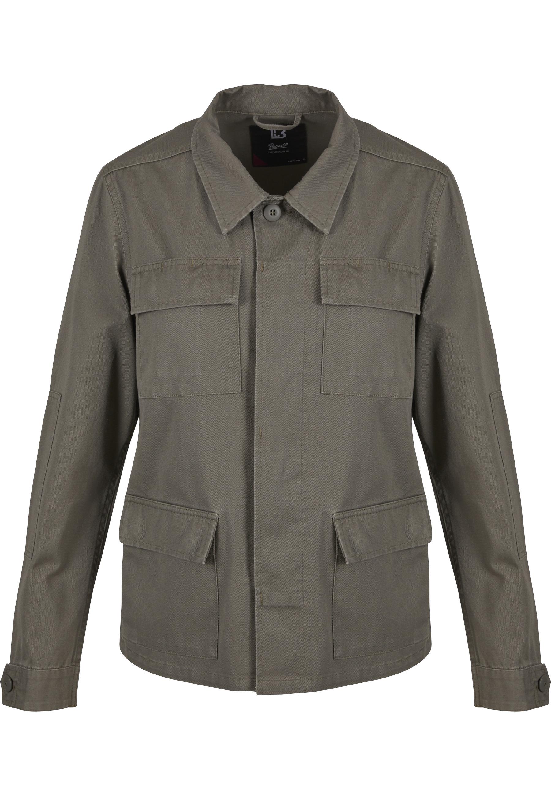 Allwetterjacke Brandit "Brandit Brandit Women Bdu Twill Jacket", Damen, Gr. 4XL, Olive, 100% Baumwolle, Unifarben, Normal, Amerikanischer Ausschnitt, Jacken