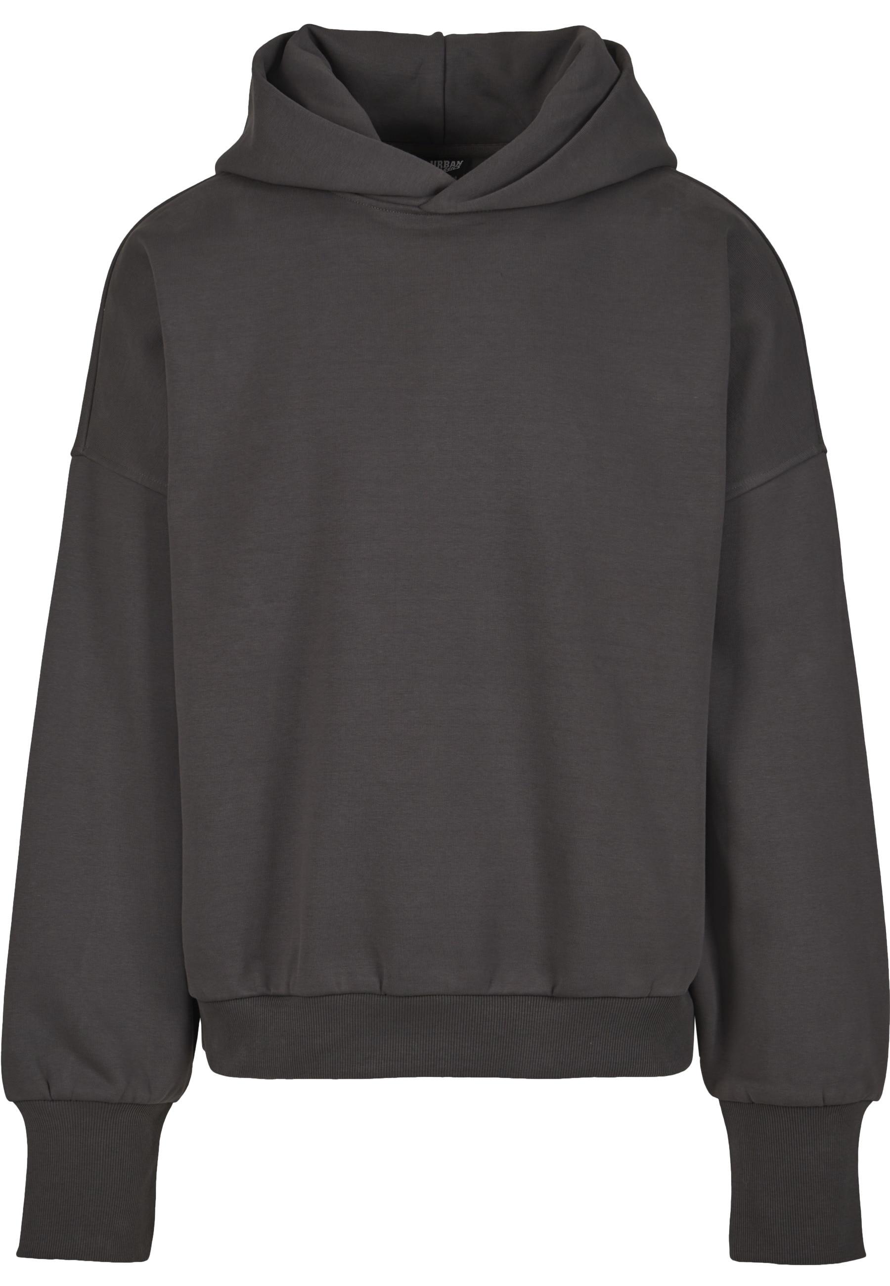 Kapuzensweatshirt Urban Classics "Urban Classics Herren High Low Hoody", Herren, Gr. Xxl, Grau (Schwarzshadow), 100% Baumwolle, Bedruckt, Sweatshirts