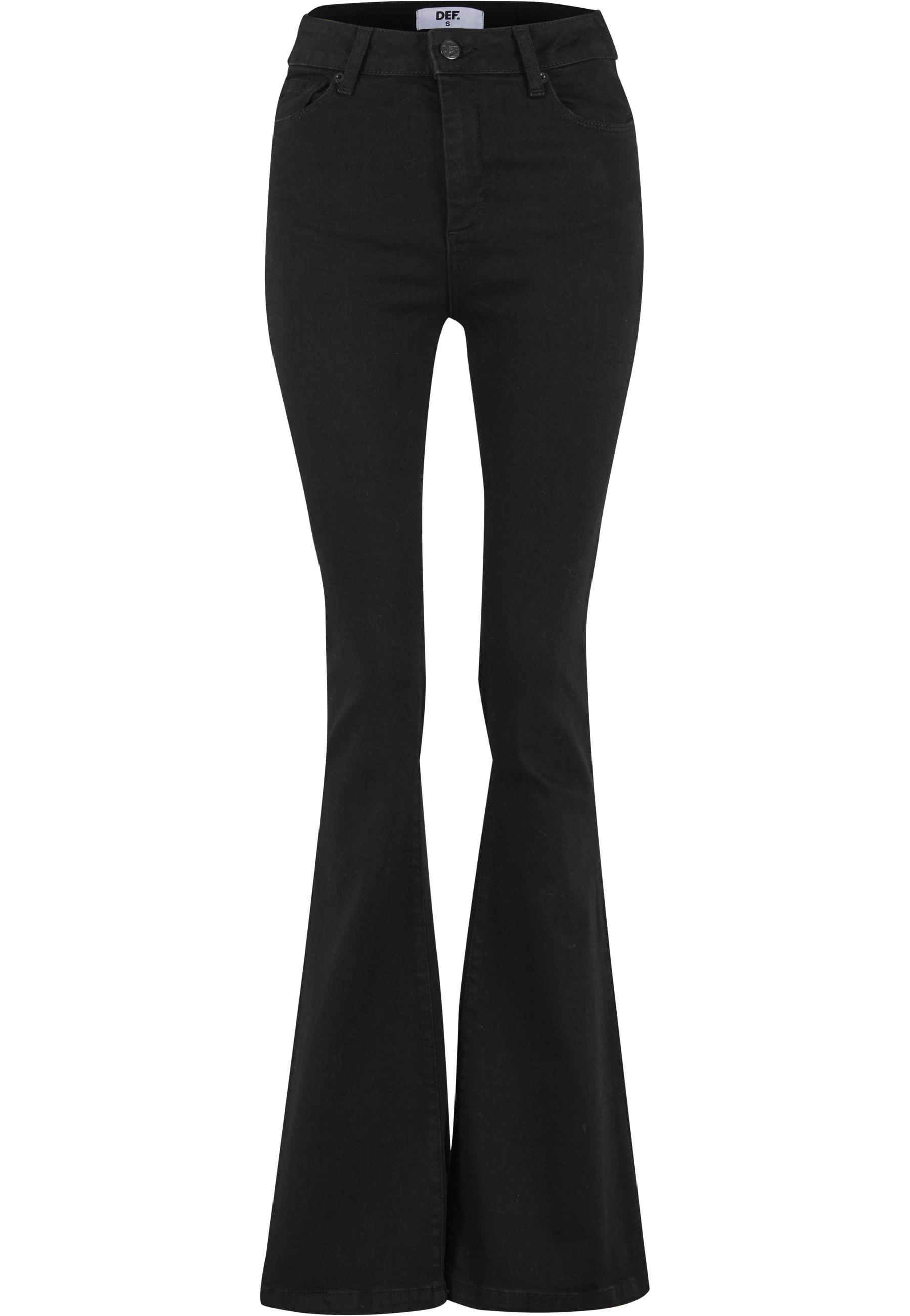 Bequeme Jeans Def "Def Def Flared Bootcut Jeans", Damen, Gr. Xs, Us-GrößEn, Schwarz, 98% Baumwolle, 2% Elasthan, Unifarben, Jeans