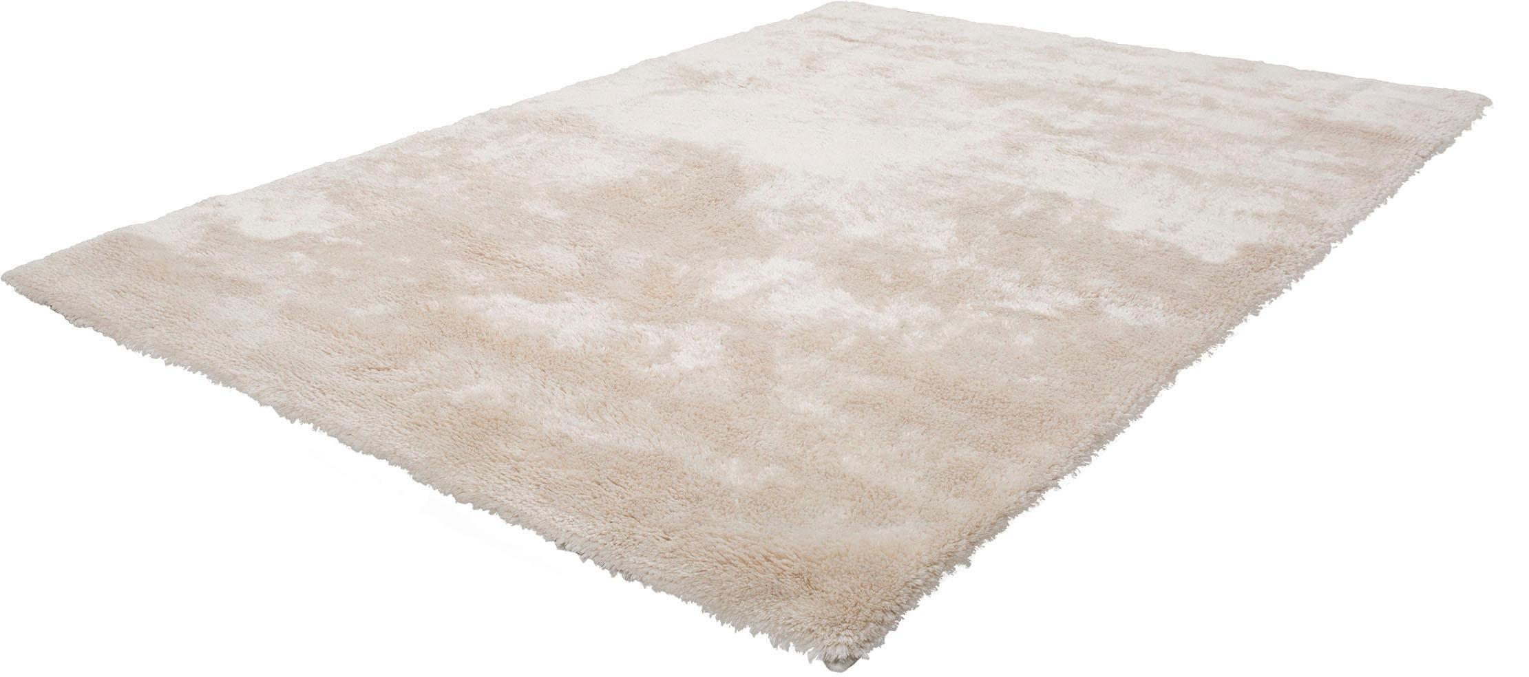 Hochflor-Teppich Obsession "My Curacao 490", Beige (Elfenbeinfarben), B:160Cm H:35Mm L:230Cm, Mikropolyester, Teppiche, Uni-Farben, Sehr Weicher Kuschelflor, Handgetuftet