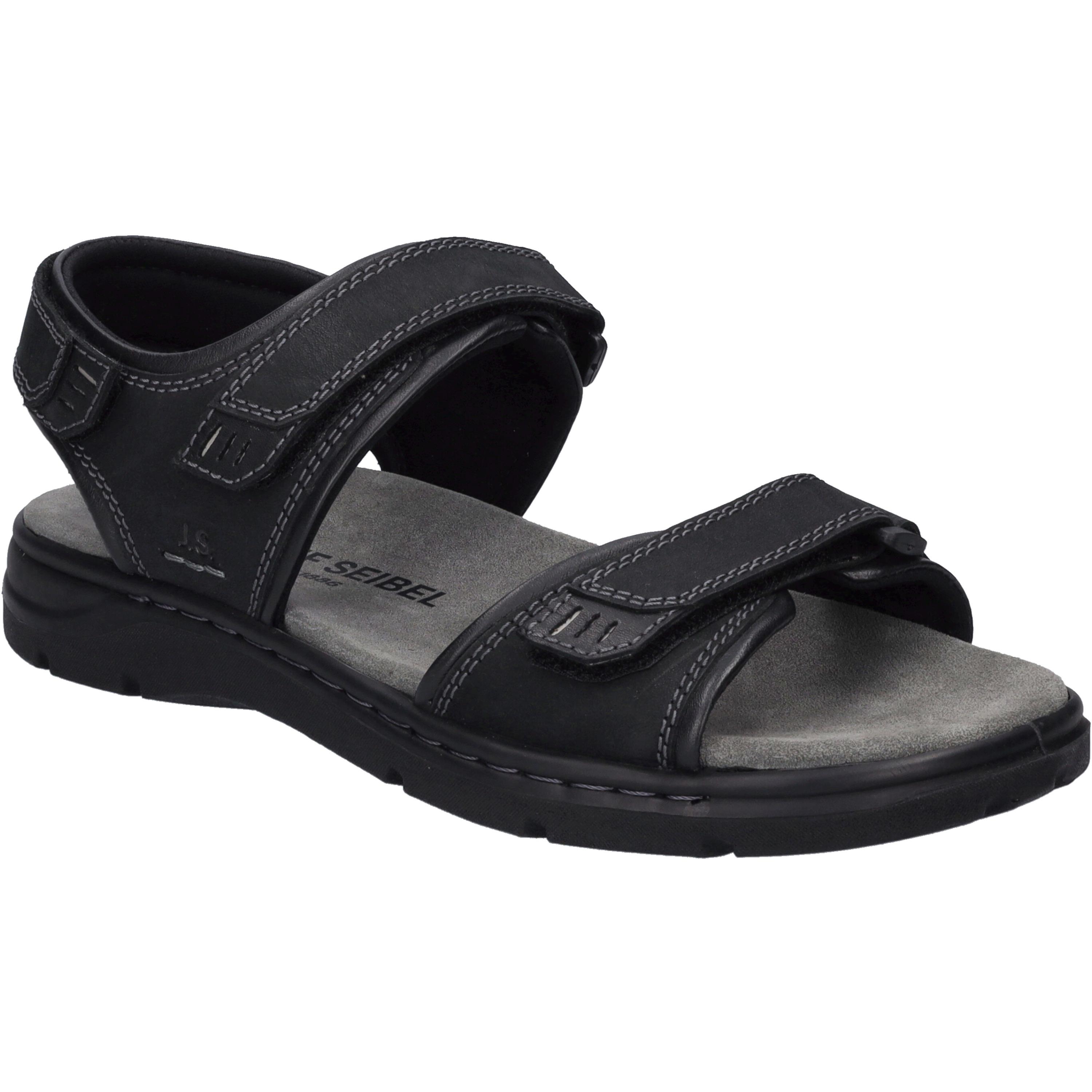 Sandale Josef Seibel "Marlon 05, Schwarz", Herren, Gr. 41, Schwarz, Obermaterial: 80% Rindsleder Leather Cow. 20% Textilmaterial Texmat., Schuhe Sandale