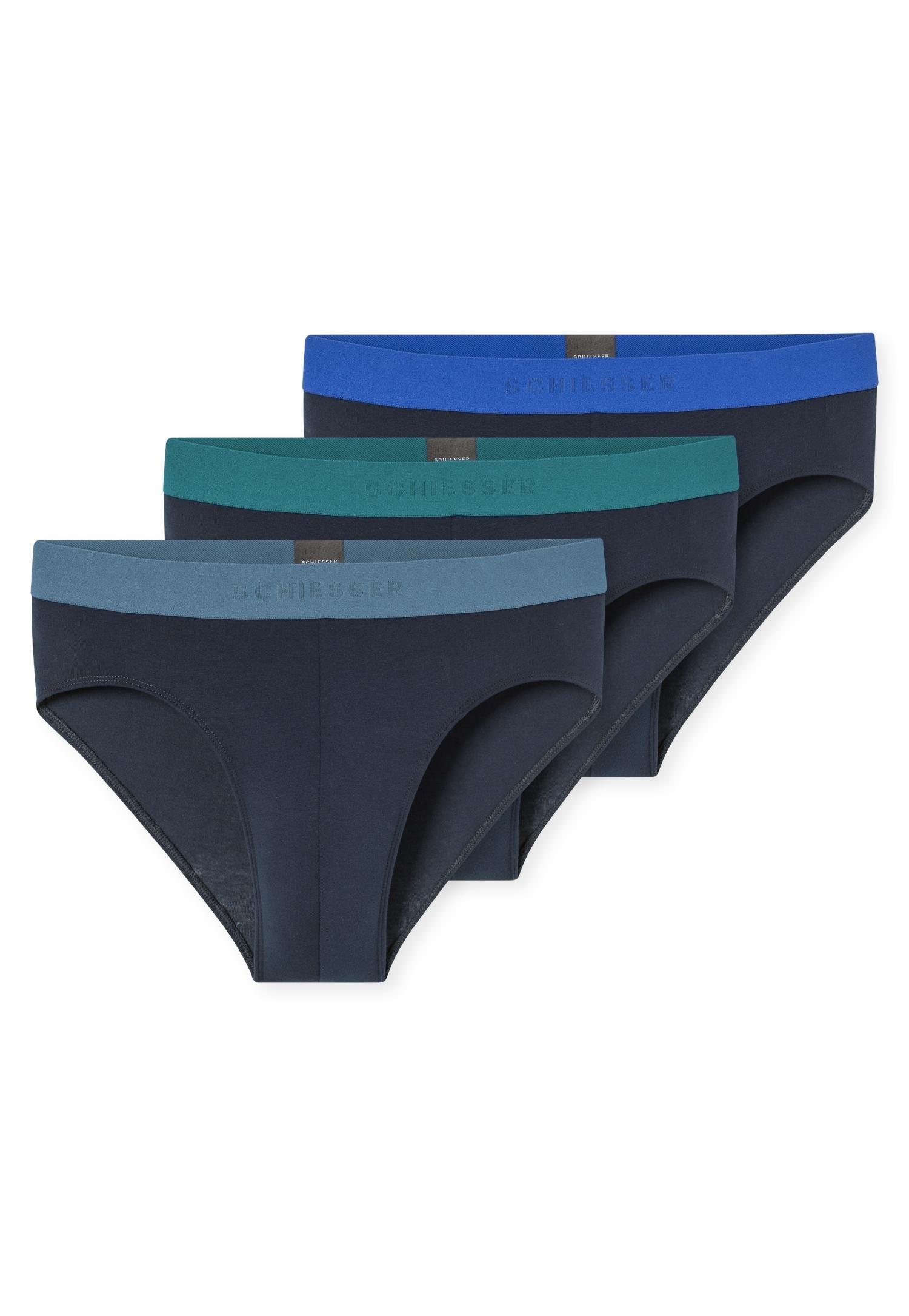 Rioslip Schiesser "95/5 Multipacks", Herren, Gr. 6, 925, Sonstiges, Single Jersey, Obermaterial: 95% Baumwolle, 5% Elasthan, Eng, Unterhosen, Mit Sportlichem Logo-Webgummibund