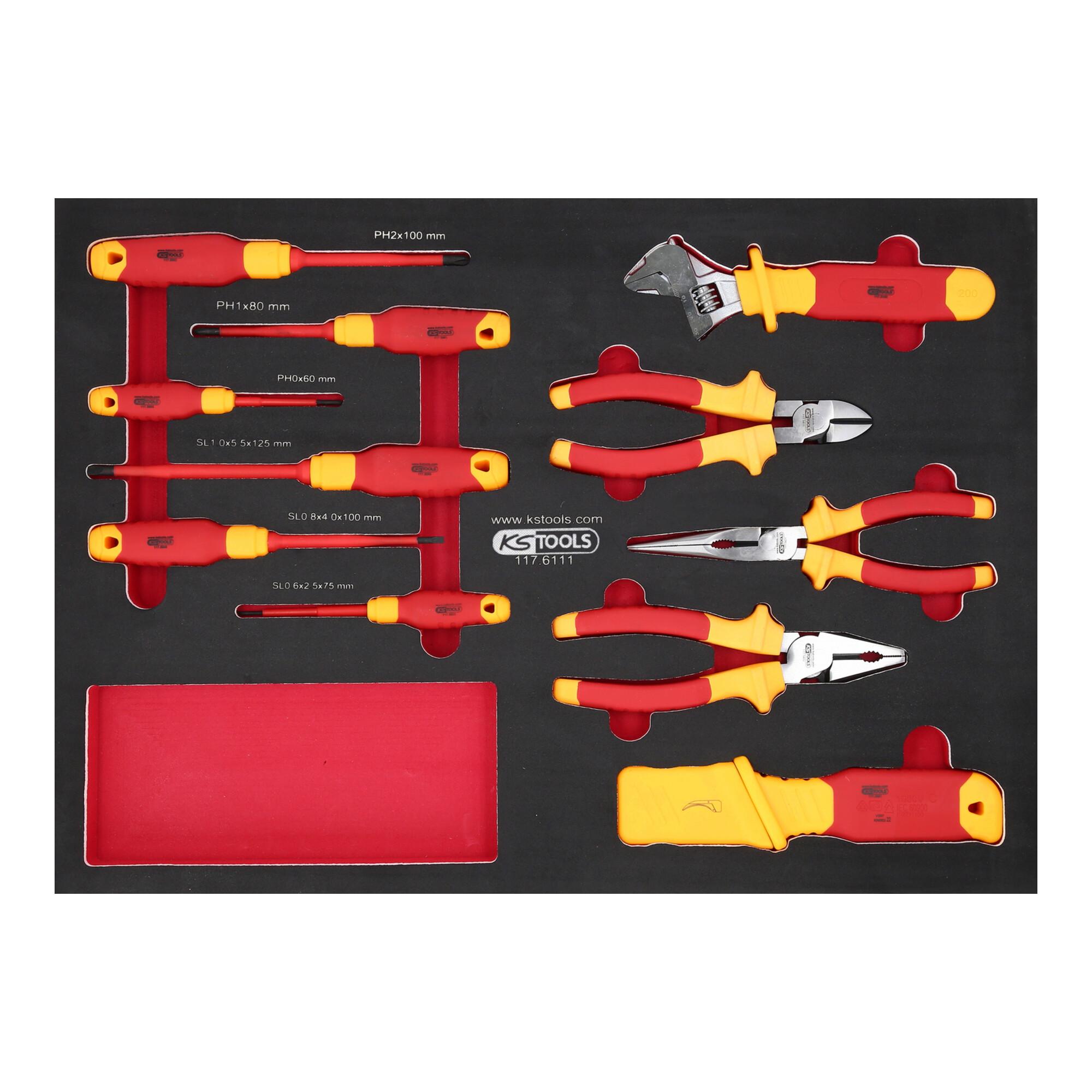 KS Tools VDE Zangen- Und Schraubendreher-Satz, 11-Tlg (117.6111)