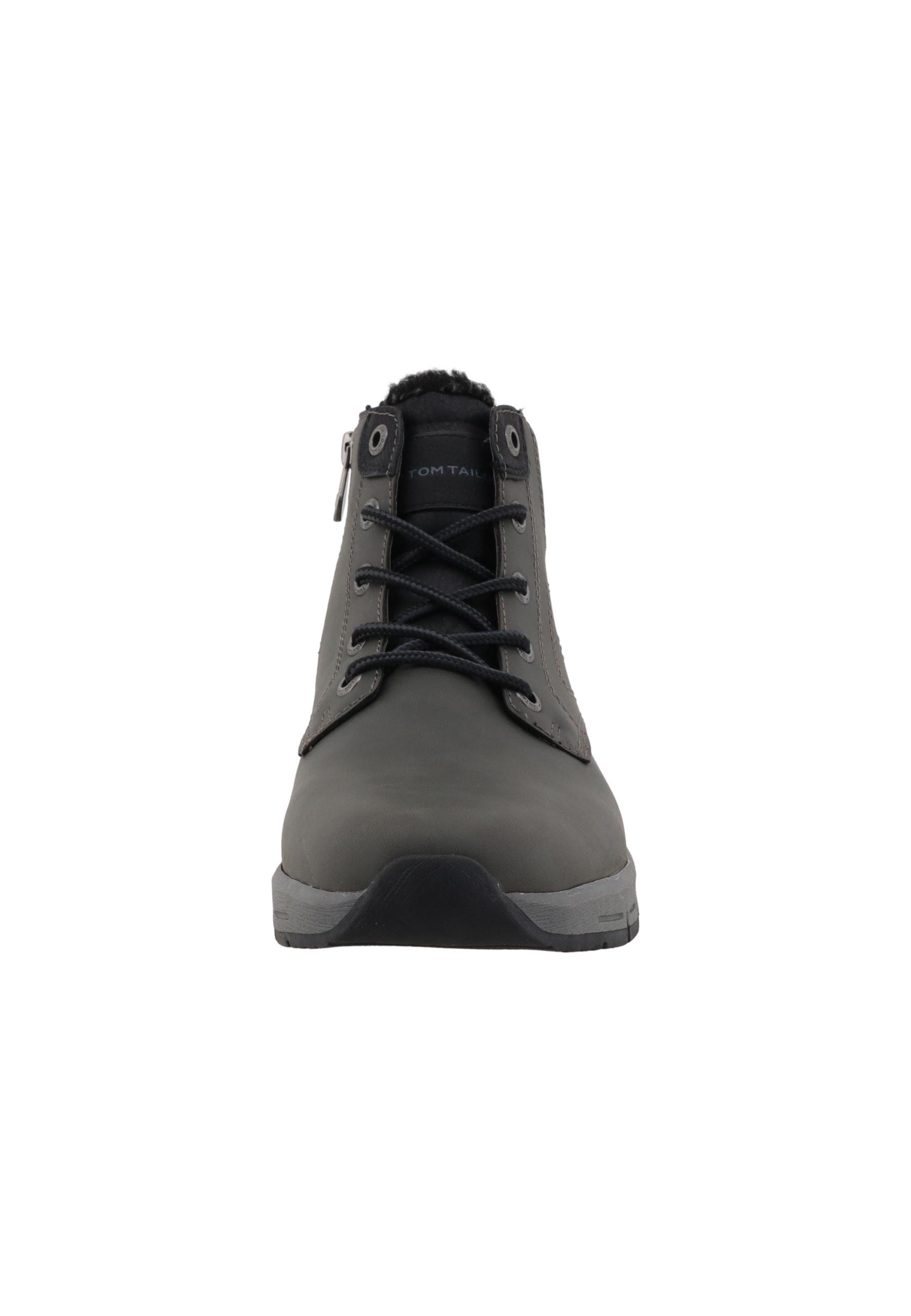 Stiefel Tom Tailor "Tom Tailor Short Boots", Herren, Gr. 42, Grau (Coal), Polyurethan, Schuhe Stiefel