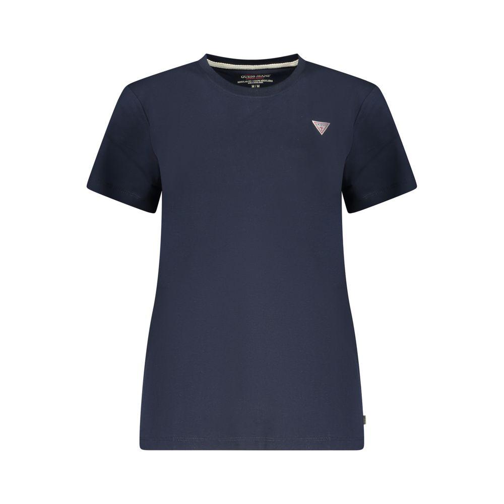 Guess Jeans Blaues Baumwoll-T-Shirt FüR Damen