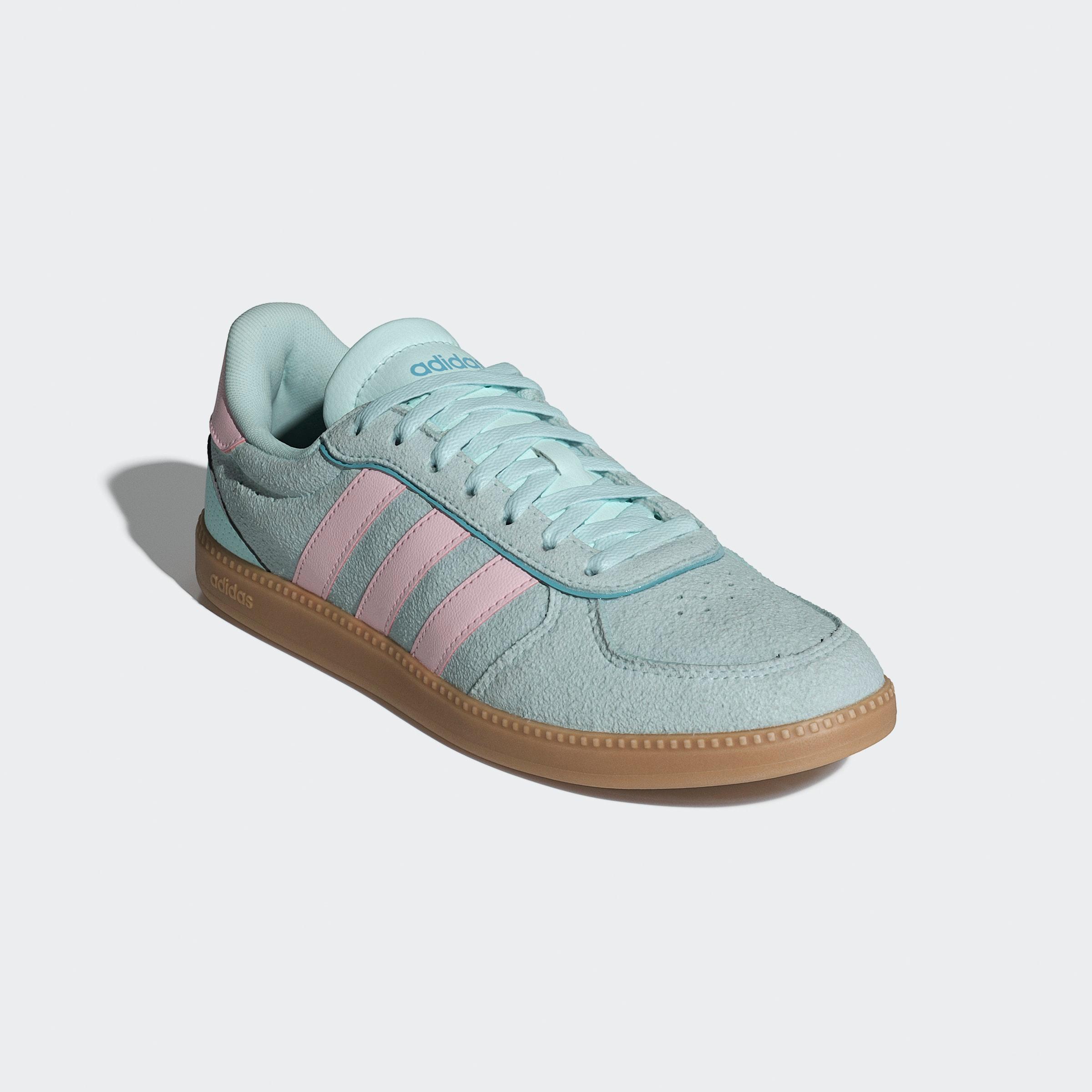 Sneaker Adidas Sportswear "Breaknet Sleek", Damen, Gr. 37, Rosa (Halo Mint, Clear Pink, Mint Ton), Leder, Synthetik, Schuhe Sneaker