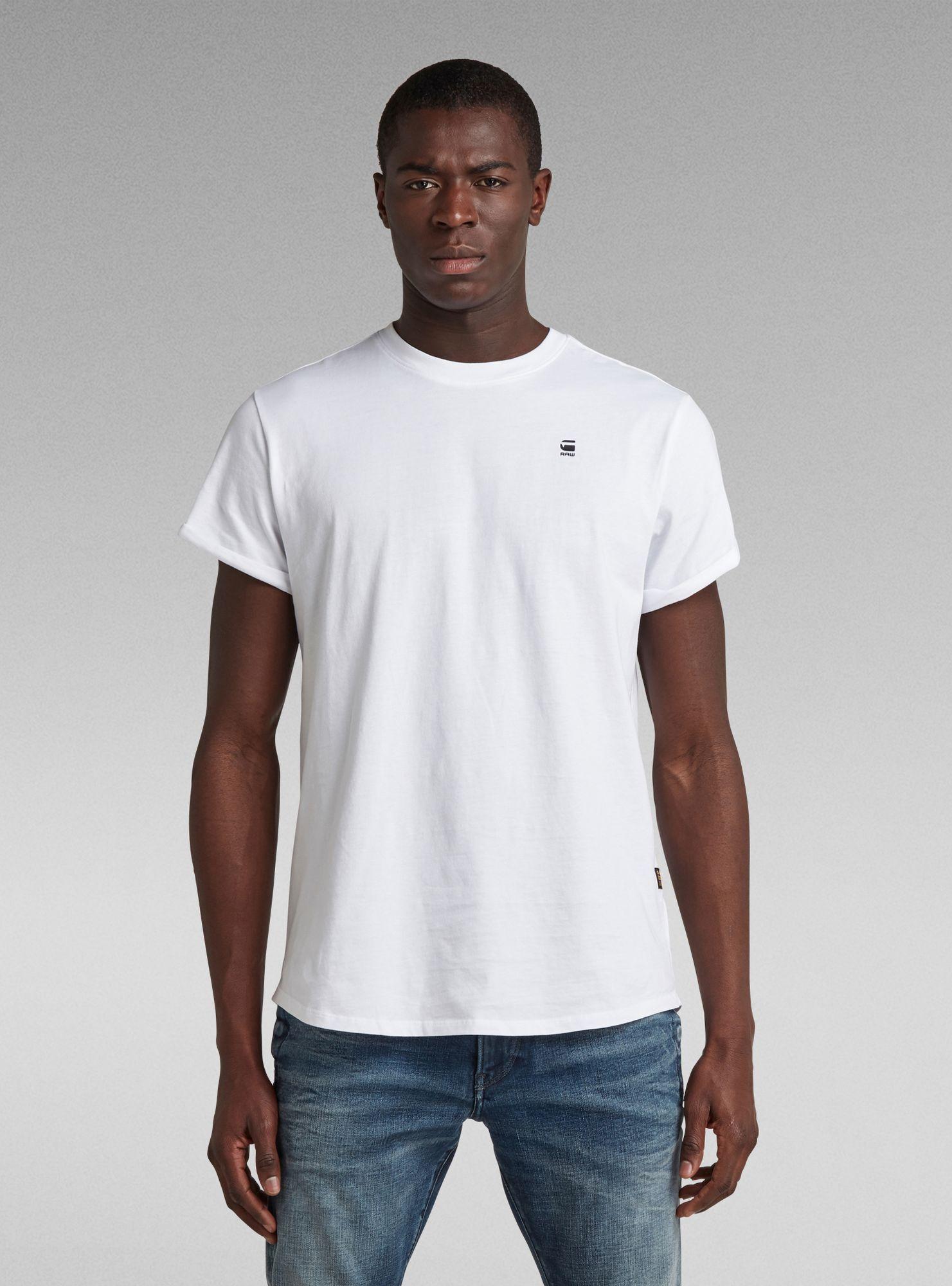 T-Shirt G-Star "Lash T-Shirt", Herren, Gr. L, Weiß, Obermaterial: 100% Baumwolle, Shirts T-Shirt