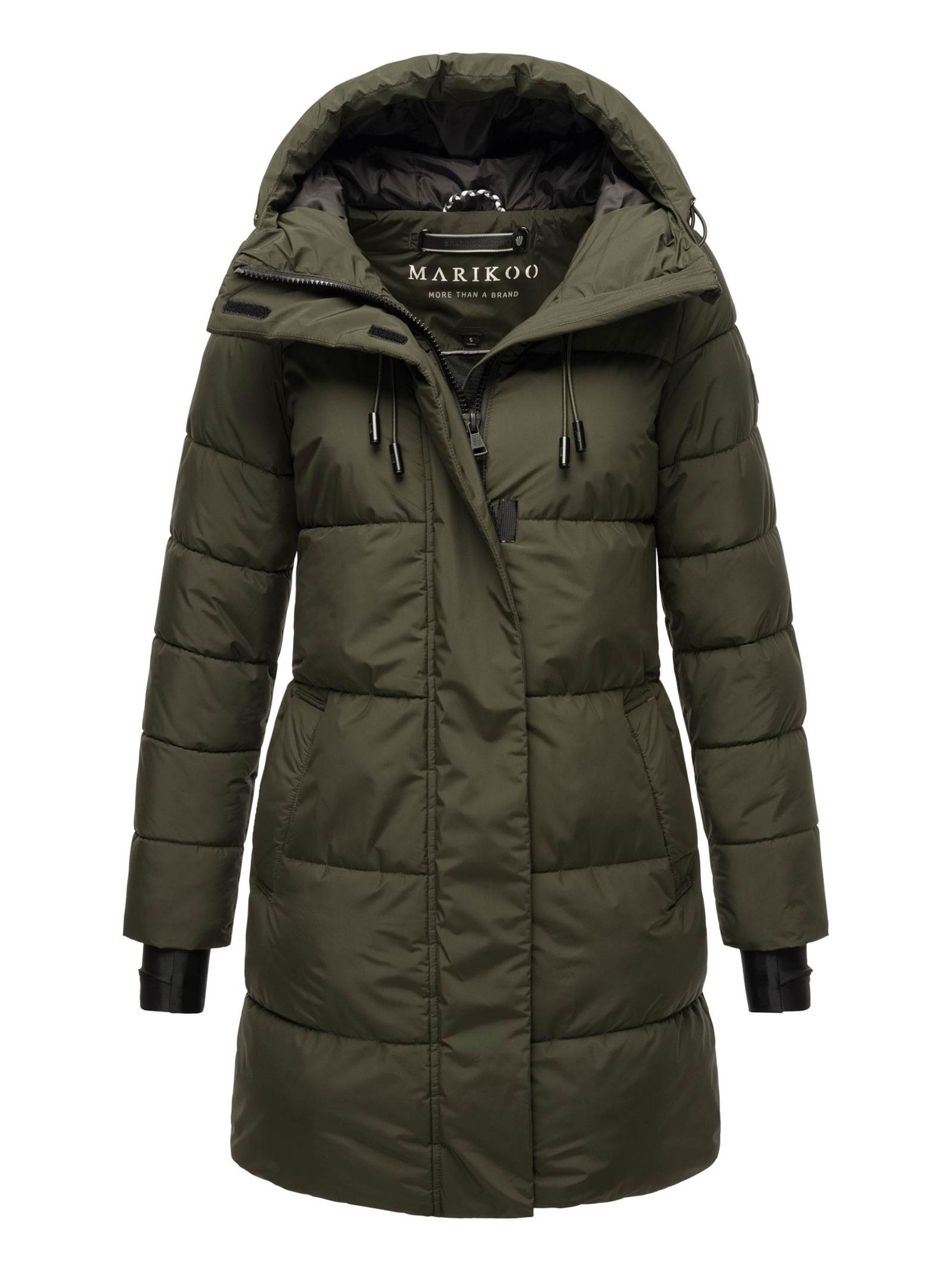 Marikoo Damen Winter-Steppjacke Mit Kapuze & Fleecefutter – Kaituu
