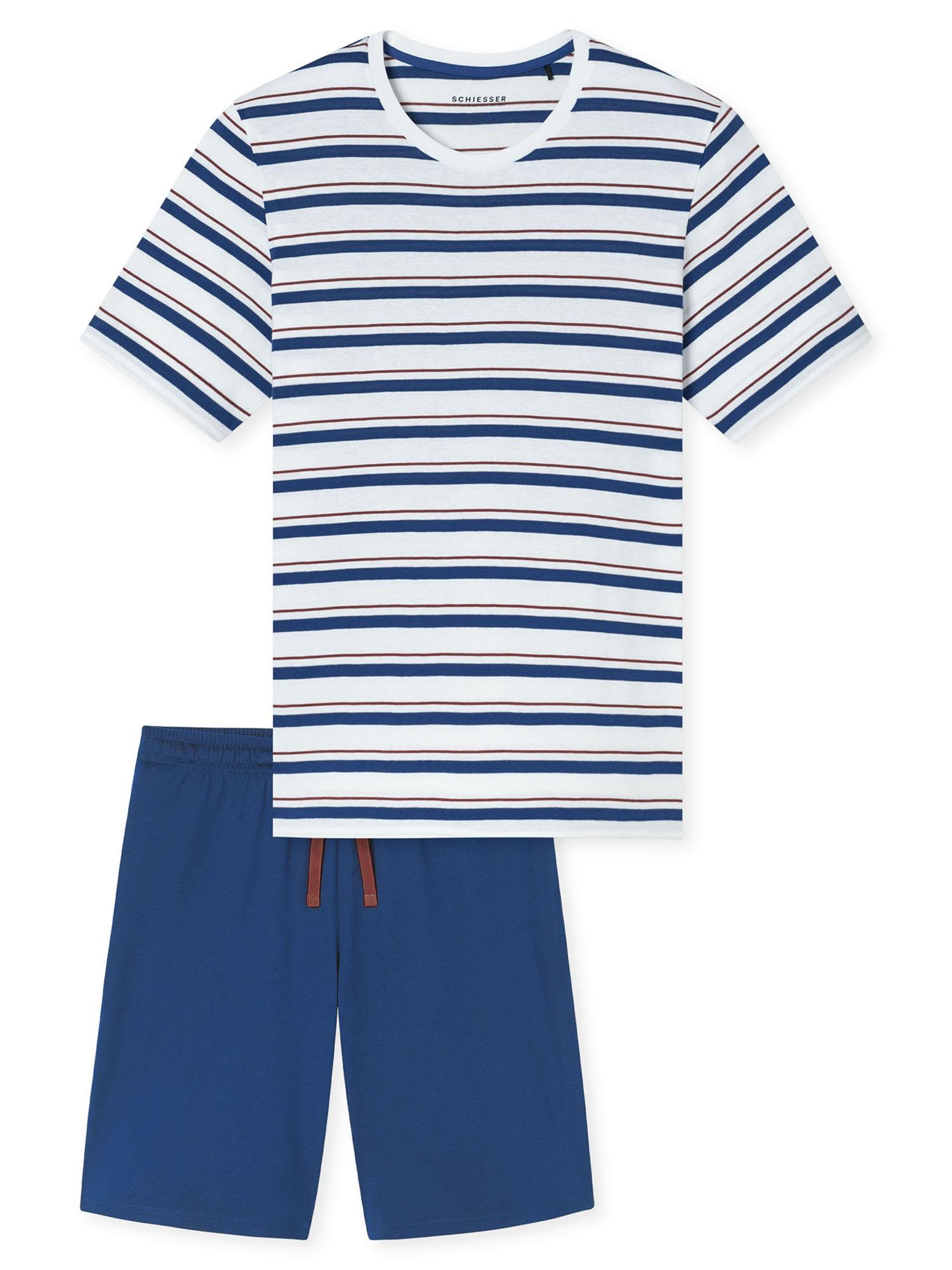 Schiesser Herren Pyjama Casualschlafanzug, Pyjama Set, NachtwäSche