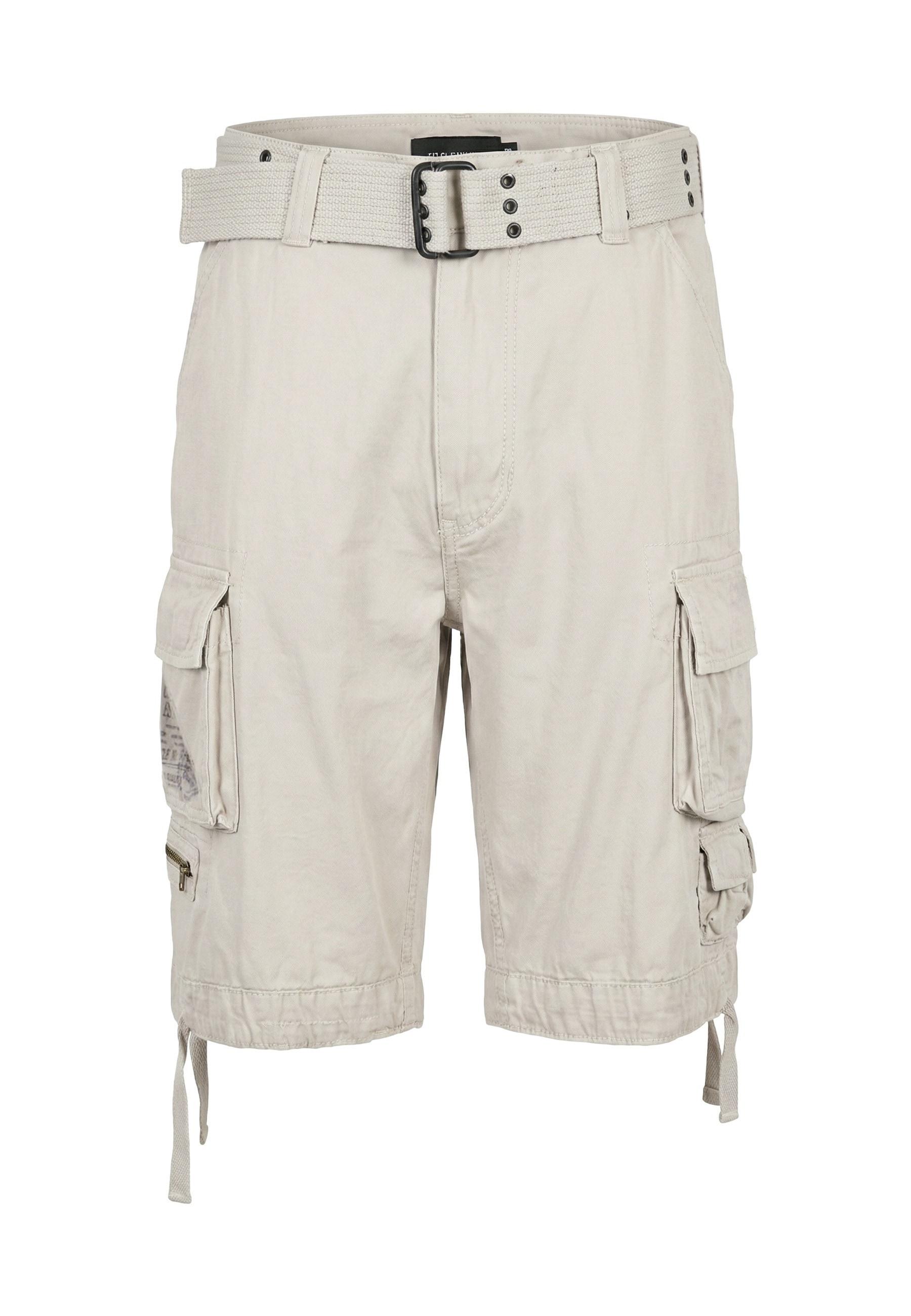 Cargoshorts Brandit "Brandit Herren Savage Vintage Cargo Shorts", Herren, Gr. M, Us-GrößEn, Beige (Weiß), 100% Baumwolle, Unifarben, Loose Fit, Hosen