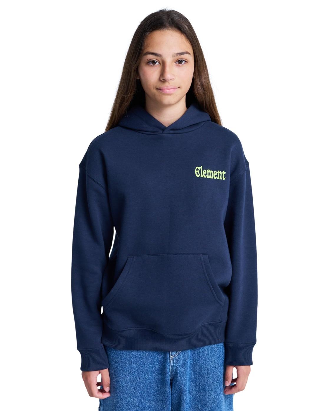Hoodie Element "Bad Doggie", Jungen, Gr. 14(155-164Cm), Blau (Eclipse Navy), Obermaterial: 55% Baumwolle, 25% Baumwolle, 20% Polyester., Sweatshirts Hoodie