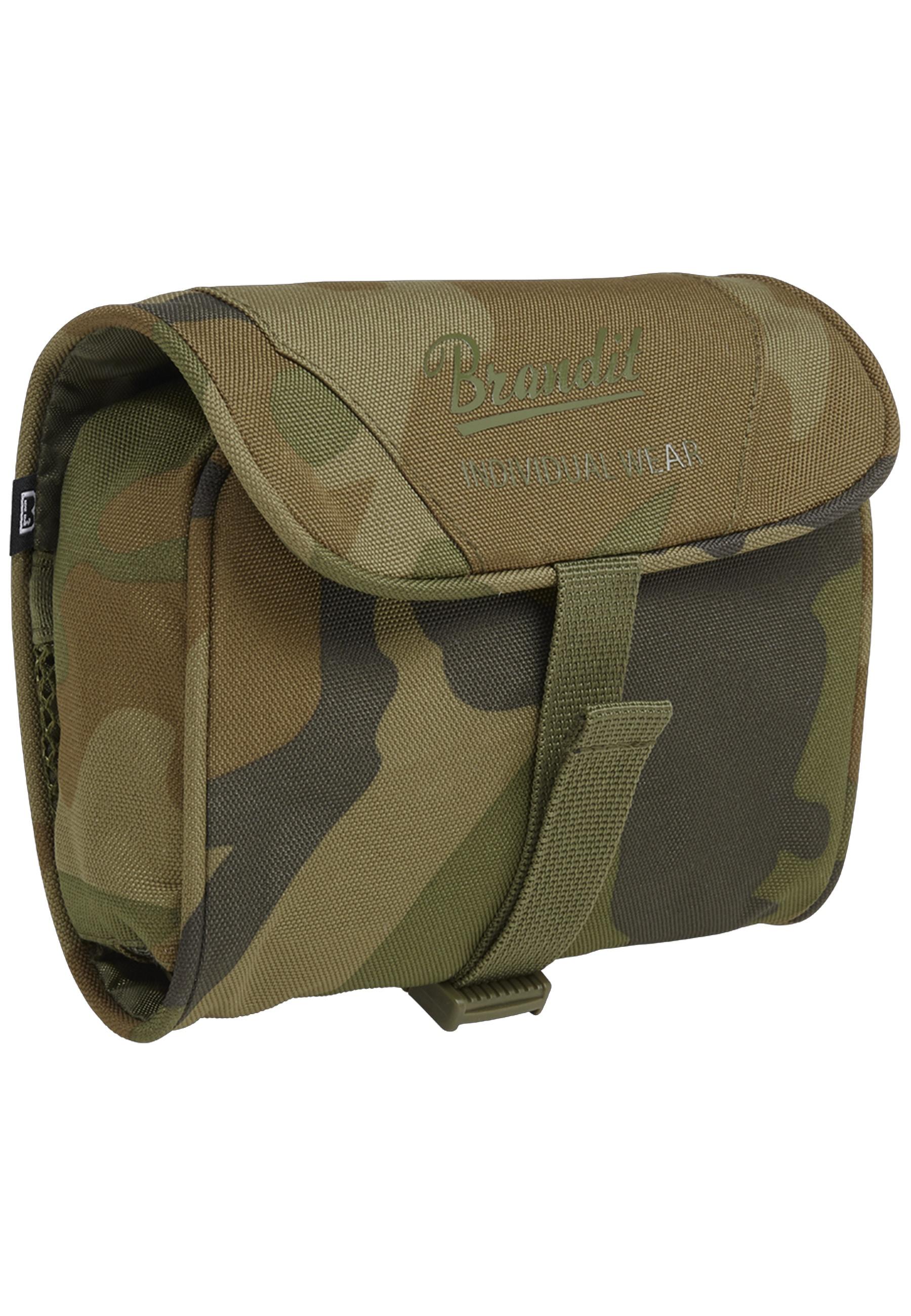 Mini Bag Brandit "Brandit Accessoires Toiletry Bag Medium", Damen, Gr. Onesize, GrüN (Woodland), Polyester, Unifarben, Taschen