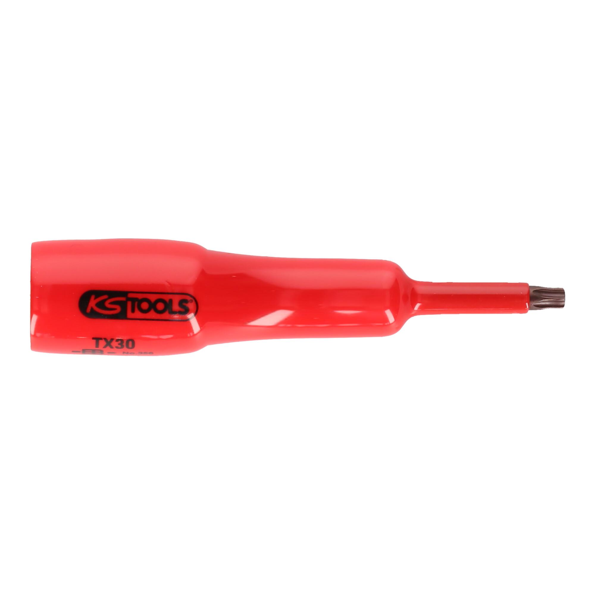 KS Tools 1/2" Bit-Stecknuss Mit Schutzisolierung FüR Tx-Schrauben, T27, Lang (117.2446)