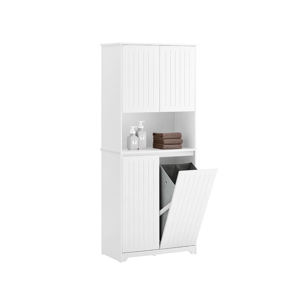 sobuy Hochschrank, Weiß, Holzwerkstoff, 70X170X37 Cm, Badezimmer, BadezimmerschräNke, HochschräNke