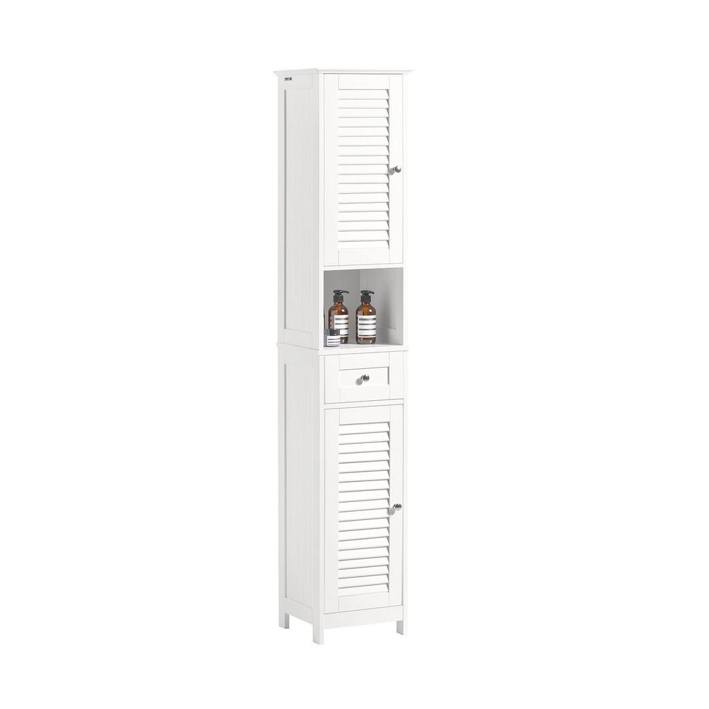 sobuy Hochschrank, Weiß, Holzwerkstoff, 32X170X30 Cm, Badezimmer, BadezimmerschräNke, HochschräNke