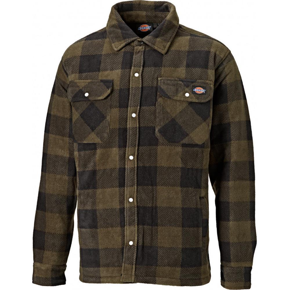 Dickies Herren Portland Langarm-Polsterhemd Aus Polyester-Fleece