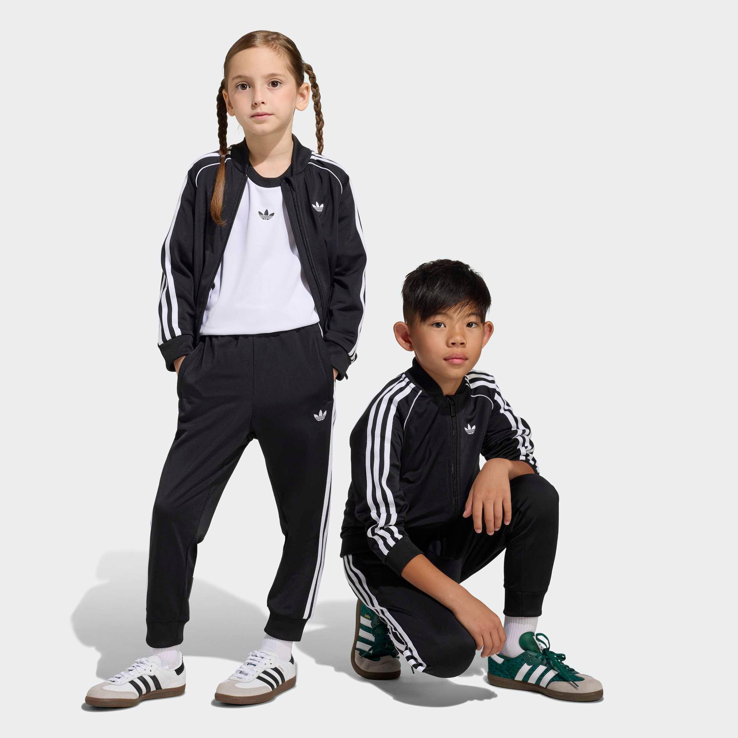 Trainingsanzug Adidas Originals "Sst", Jungen, Gr. 104, Schwarz, Obermaterial: 100% Polyester, SportanzüGe Trainingsanzug