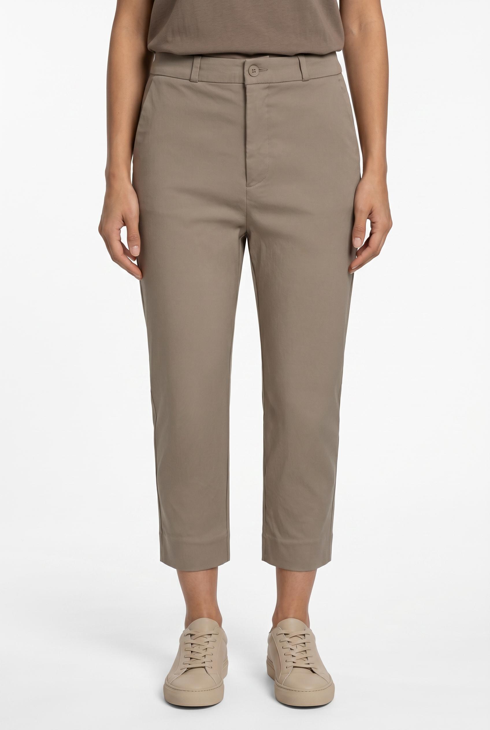 Caprihose Freequent "FQSOLVEJ-CA", Damen, Gr. M, N-Gr, Grau (Simply Taupe), Web, Obermaterial: 76% Viskose, 21% Polyamid, 3% Elasthan, Unifarben, Slim Fit 3/4-LäNge, Hosen Caprihose, Sommerhose 3/4-LäNge Mit Viskose Und Stretch