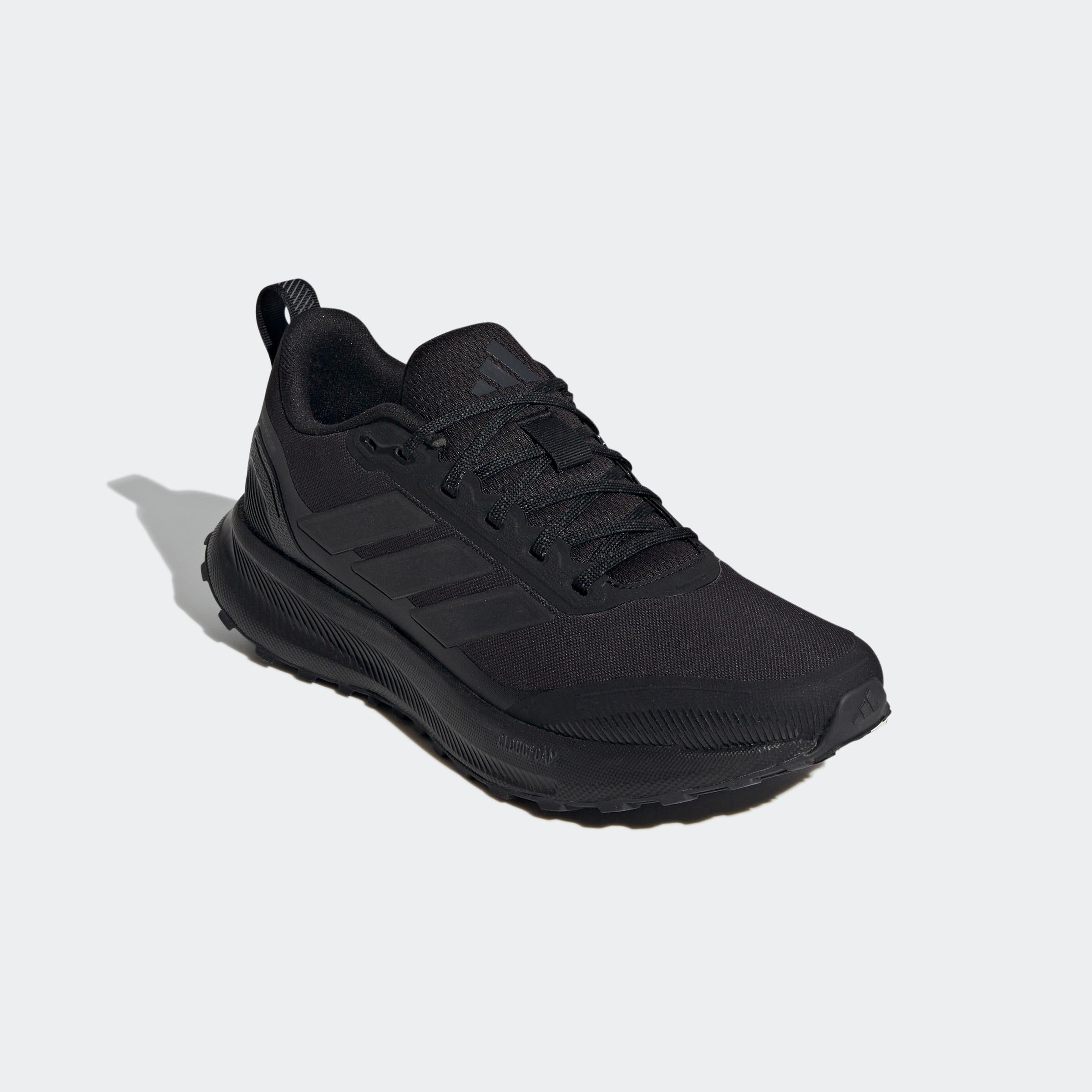 Laufschuh adidas Performance "Runfalcon 5 Tr", Damen, Gr. 43, Schwarz (Core Schwarz, Core Schwarz, Carbon), Synthetik, Textil, Schuhe Laufschuh, Mit Reflektierenden Elementen Und Profilierter Sohle