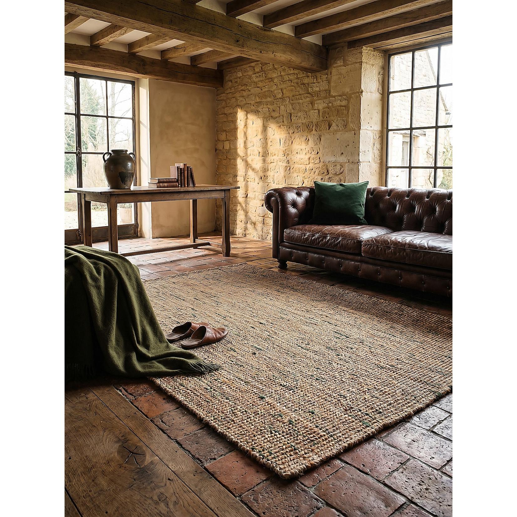 Wollteppich Boho Natur-GrüN 160 X 230 Cm - Erme Kadima Design