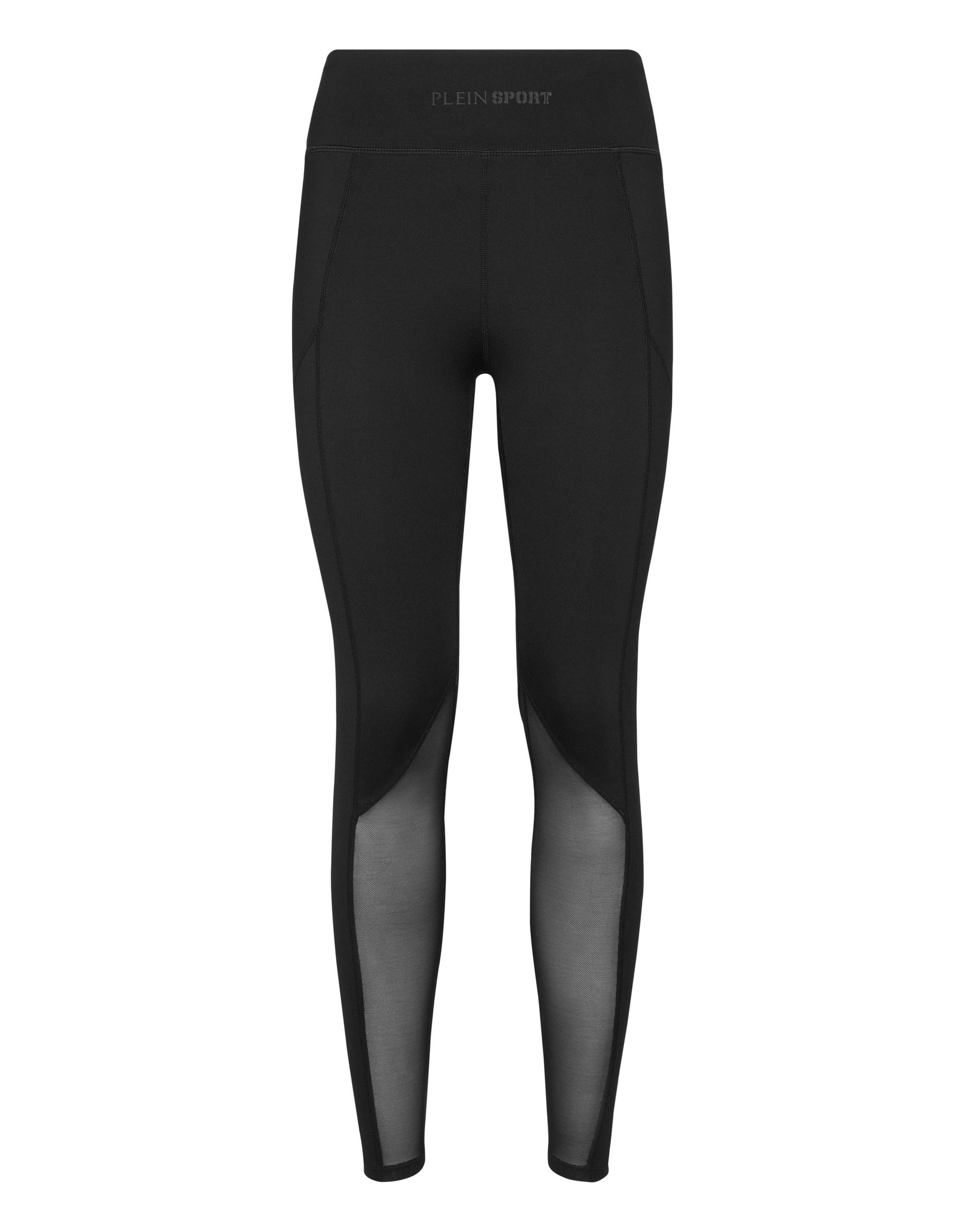 Leggings Plein Sport "2-In-1 Laufhose", Damen, Gr. Xl, Us-GrößEn, Schwarz (02, Schwarz), Obermaterial: 75% Polyamid, 25% Elasthan. Futter: 89% Polyamid, 11% Elasthan, Hosen Leggings