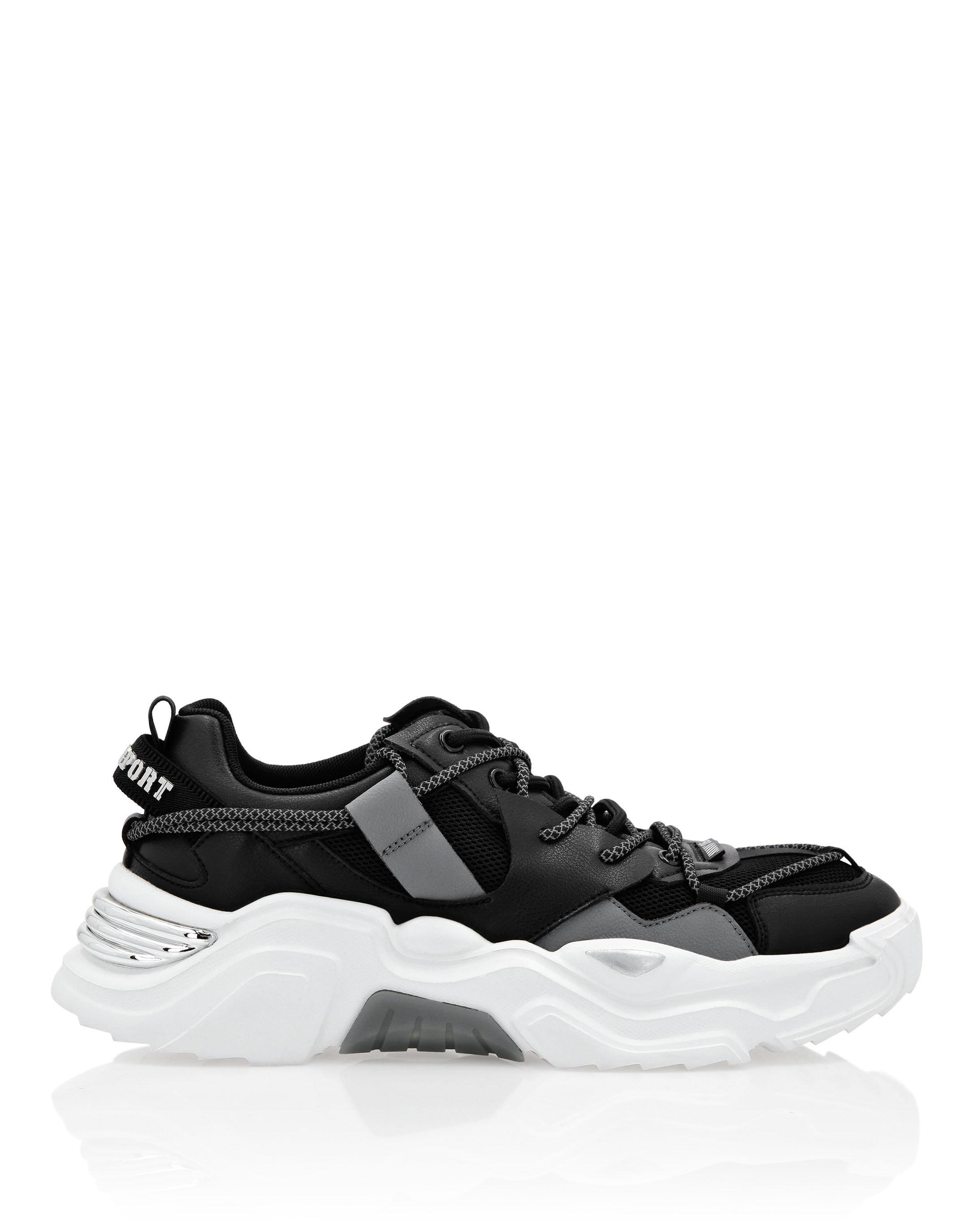 Laufschuh Plein Sport "Runner Sneaker", Damen, Gr. 35, Normalschaft, Schwarz (02, Schwarz), Schuhe Laufschuh