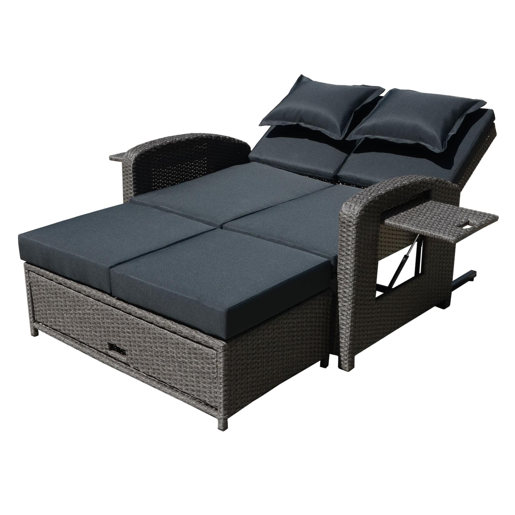 Garden Pleasure Funktionssofa Nizza Mit Auflage Und Aufstelltischen