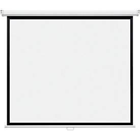 magnetoplan manuelle Rollo-Leinwand 2000x1500 mm, 4:3, Gehäuse weiss RAL 9003, Wand-/Deckenmontage