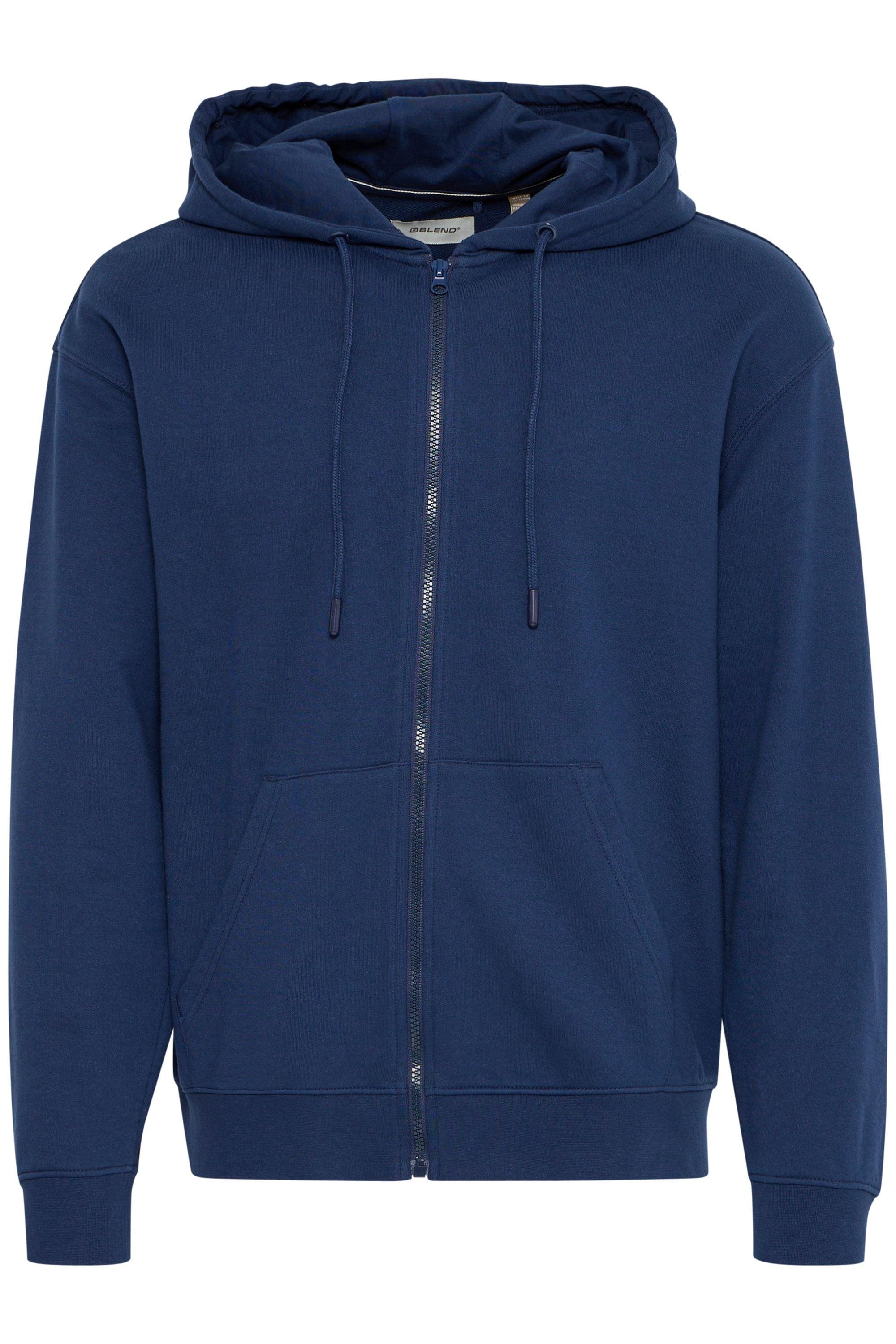 Sweatjacke Blend "Sweatjacke Bhbrody", Herren, Gr. Xl, Blau (Marineblaus), Obermaterial: 60% Baumwolle Co. 40% Polyester Pes., Sweatjacken Sweatjacke