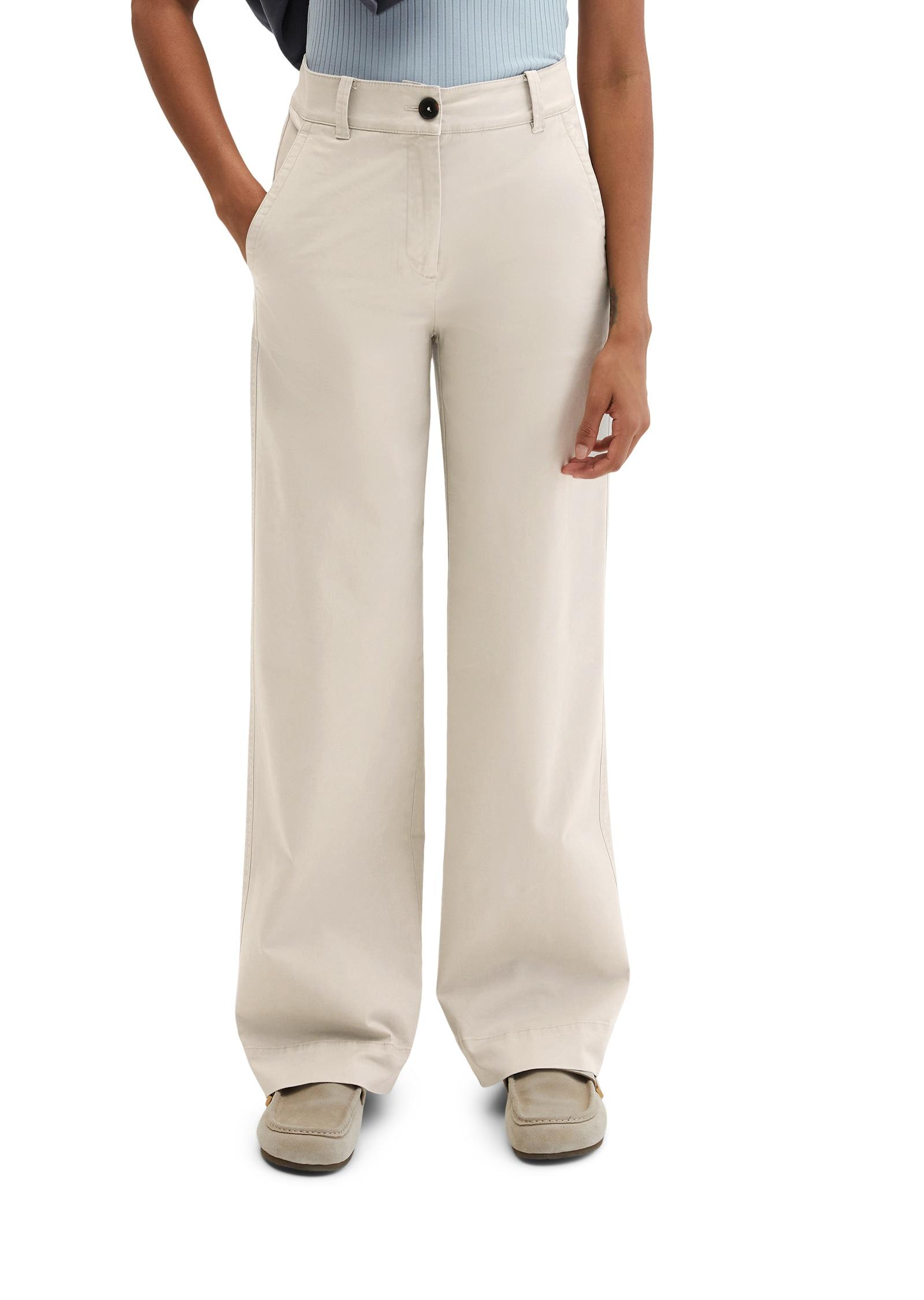 Chinohose Marc O'polo "Aus Brushed Cotton Twill", Damen, Gr. 32, NormalgrößEn, Linen Beige, Twill, Obermaterial: 56% Baumwolle, 41% Lyocell, 3% Elasthan, Unifarben, Normal, Hosen Chinohose