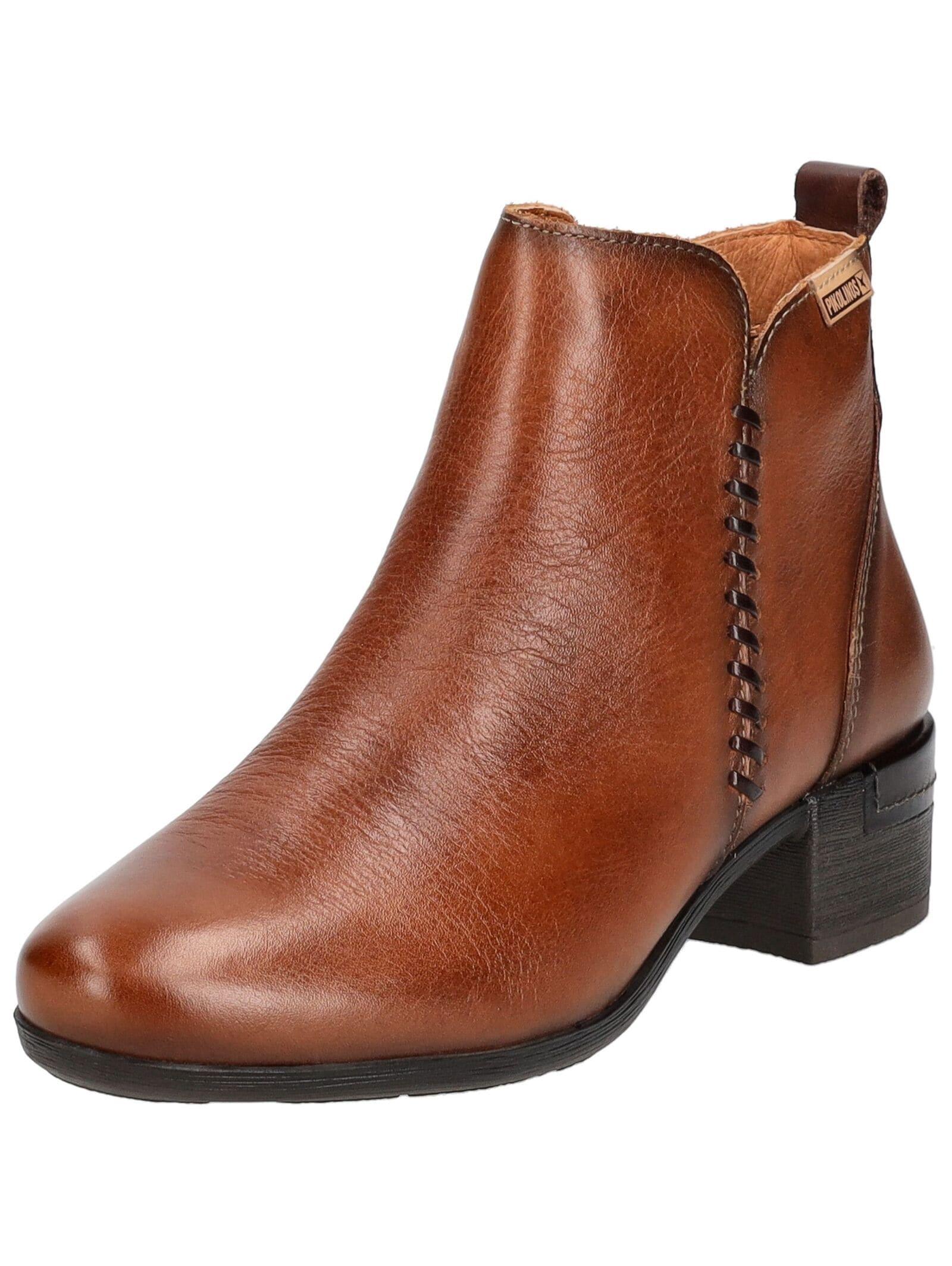 Stiefelette Pikolinos "Pikolinos Stiefelette Leder", Damen, Gr. 38, Braun, Leder, Schuhe Stiefelette