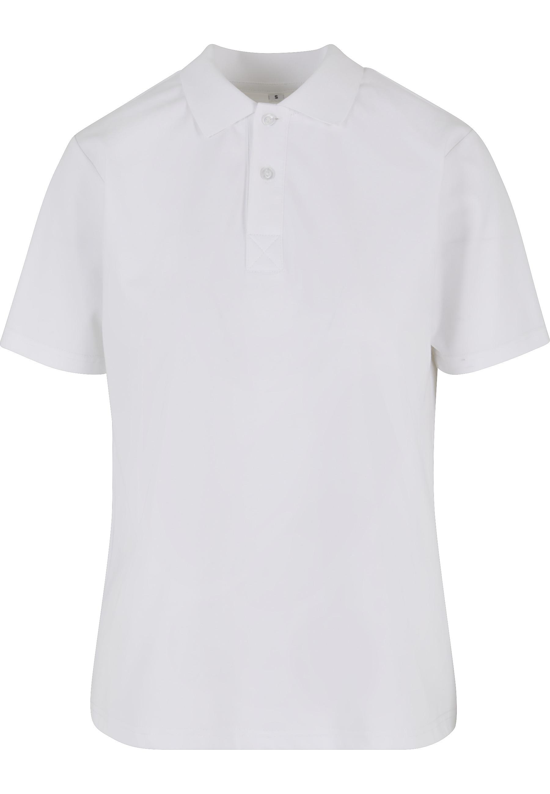 Poloshirt Urban Classics "Urban Classics Ladies Sorona Polo Tee", Damen, Gr. 4XL, Weiß, 70% Baumwolle, 30% Polyester (Sorona), Unifarben, Normal, Amerikanischer Ausschnitt, Shirts