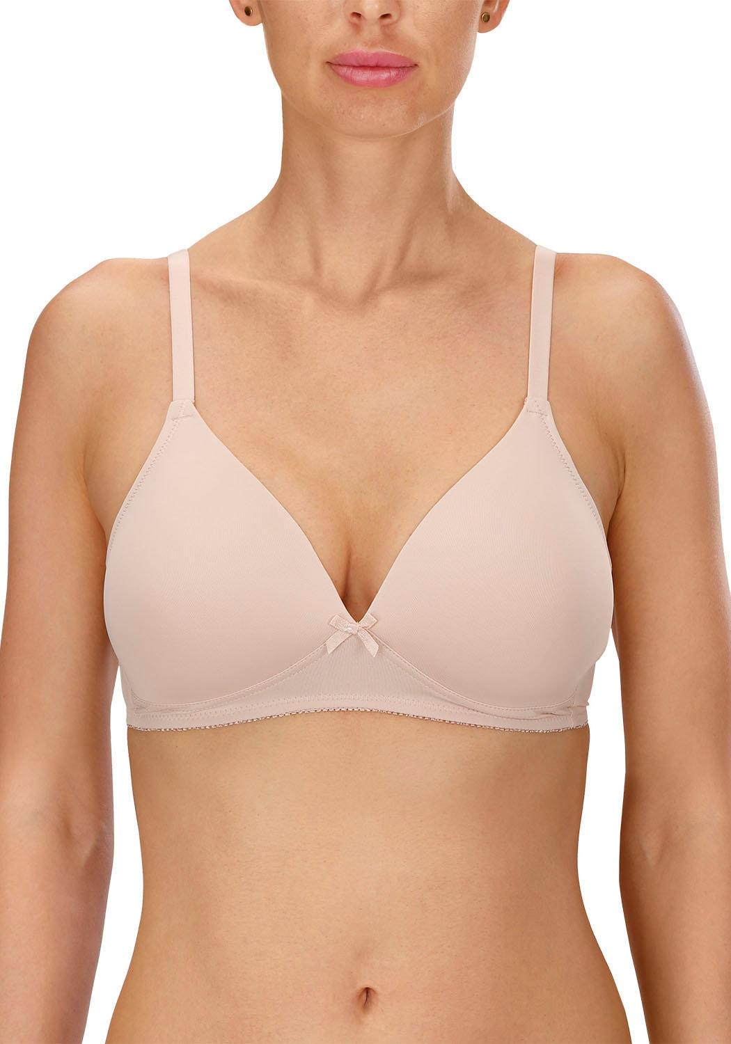 BüGelloser Bh Naturana "Soft Cup", Damen, Gr. 75, Cup B, Beige (Light Beige), Obermaterial: 89% Polyamid, 11% Elasthan. Futter: 100% Polyester, Unifarben, Sehr Bequem, Bhs, Mit Schale, Ohne BüGel, Weich, Bequem, Topseller