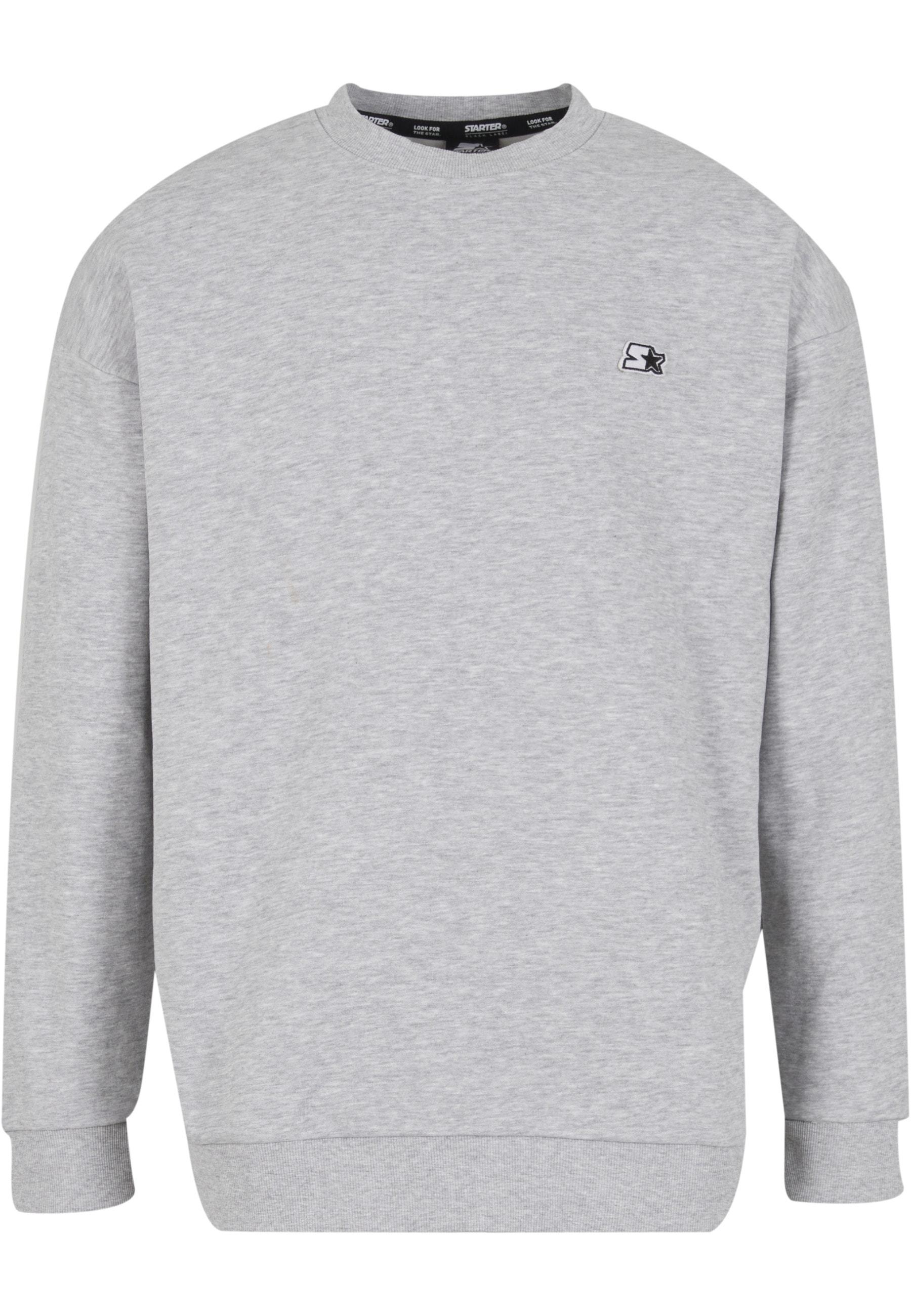 Sweater Starter Black Label "Starter Black Label Starter USA Crew Neck", Herren, Gr. S, Erdgrau, 75% Baumwolle, 20% Polyester, 5% Viskose, Rundhals, Sweatshirts Sweater