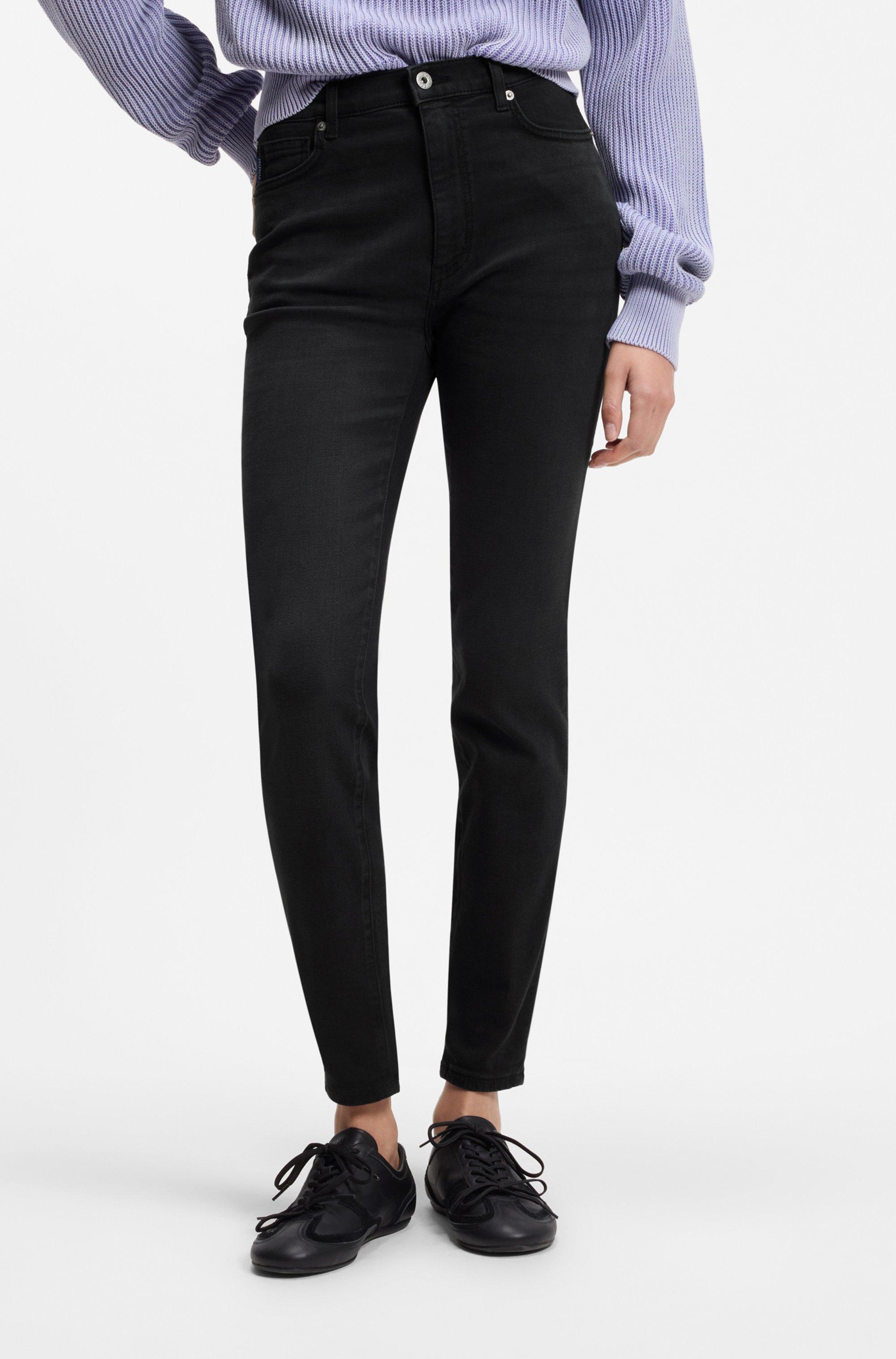 Skinny-Fit-Jeans Hugo "Malu", Damen, Gr. 28, LäNge 32, Schwarz (Schwarz001), Jeans, Obermaterial: 98% Baumwolle, 2% Elasthan, Unifarben, Basic, Schmal Lang, Jeans, Skinny Fit Mit Mittlerer LeibhöHe