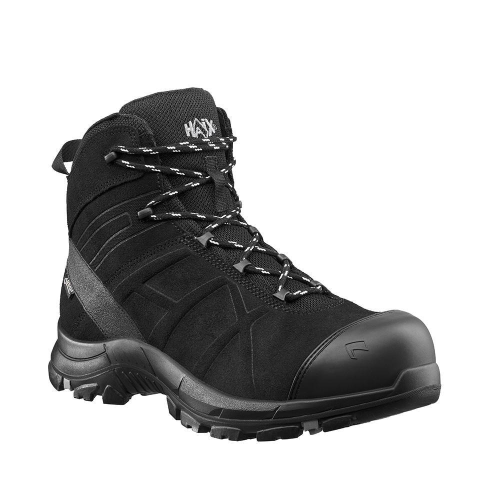 Arbeitsschuh Haix "Black Eagle Safety 53 Mid" Gr. 10, Schwarz, 10, Obermaterial: 100% Rindsleder Leather Cow., Schuhe, Arbeitsschuh