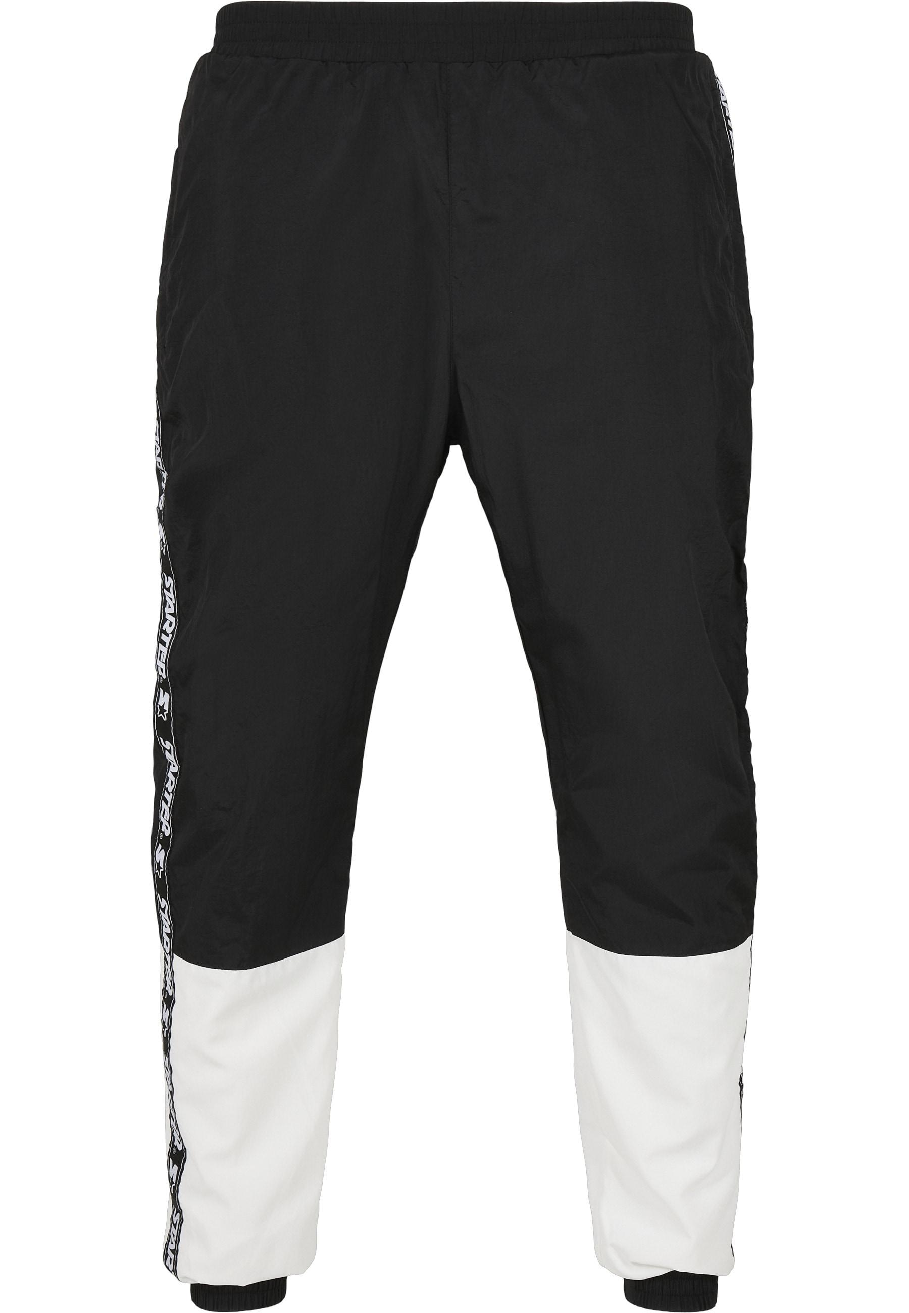 Sweathose Starter Black Label "Starter Black Label Herren Starter Two Toned Jogging Pants", Herren, Gr. Xxl, Us-GrößEn, Schwarz-Weiß (Schwarz, Weiß), 100% Polyamid, Loose Fit, Hosen Sweathose