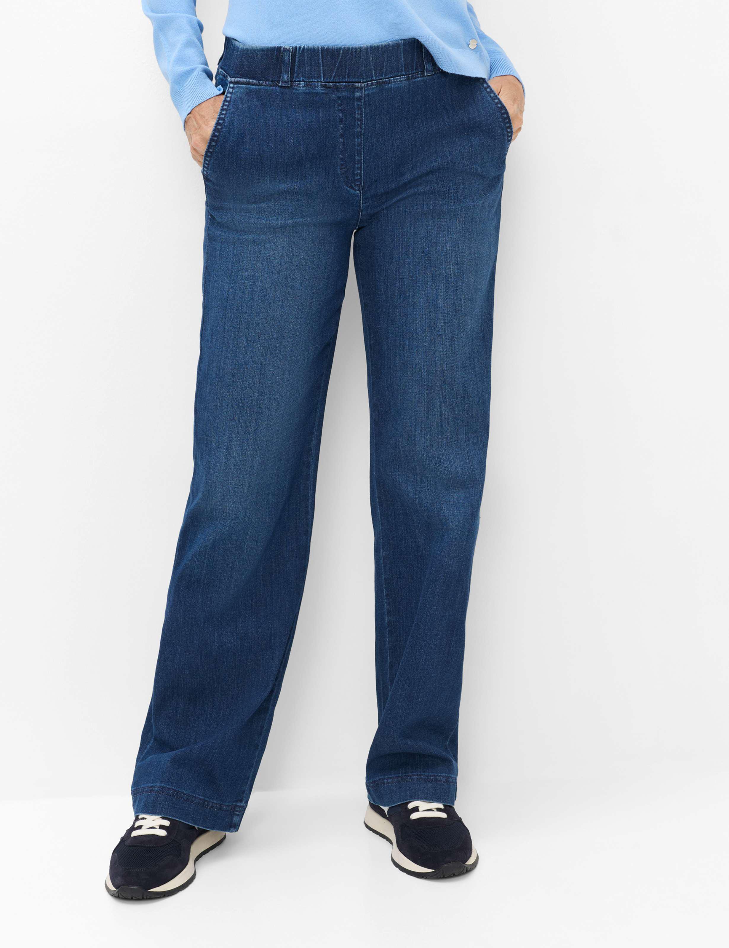 Raphaela by Brax Damen Marlenehose Style PAM FLARED STONED SLIGHTLY USED, denim blau, Gr. 36K