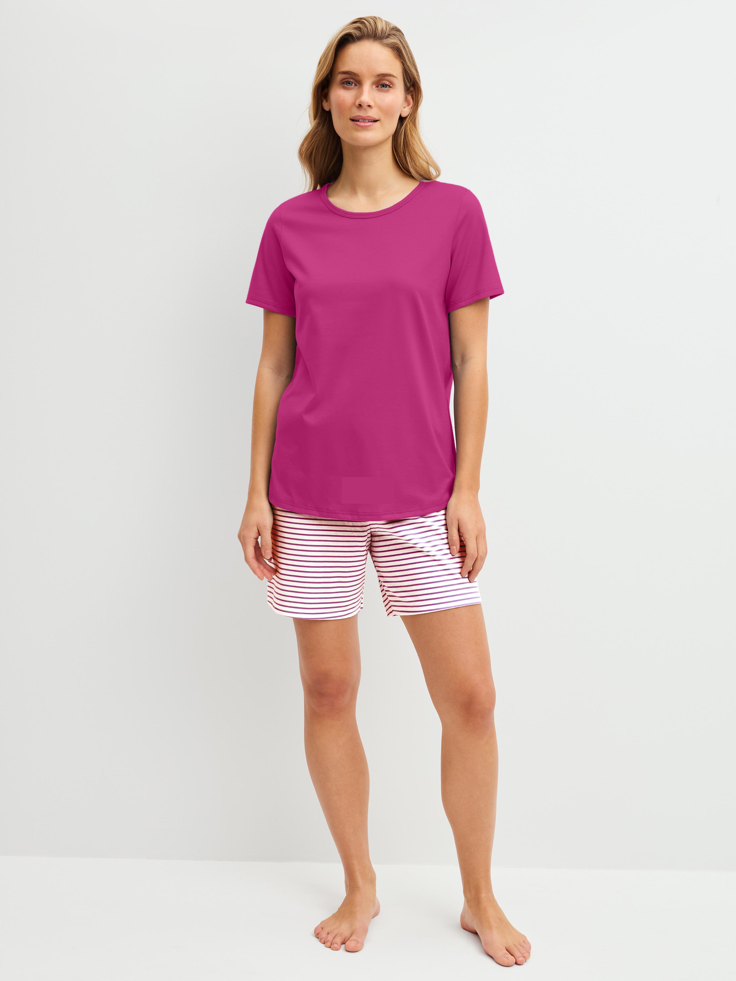 Shorty Calida, Damen, Gr. S (40/42), Pink (Very Berry), Single Jersey, Obermaterial: 100% Baumwolle, Homewear-Sets Shorty