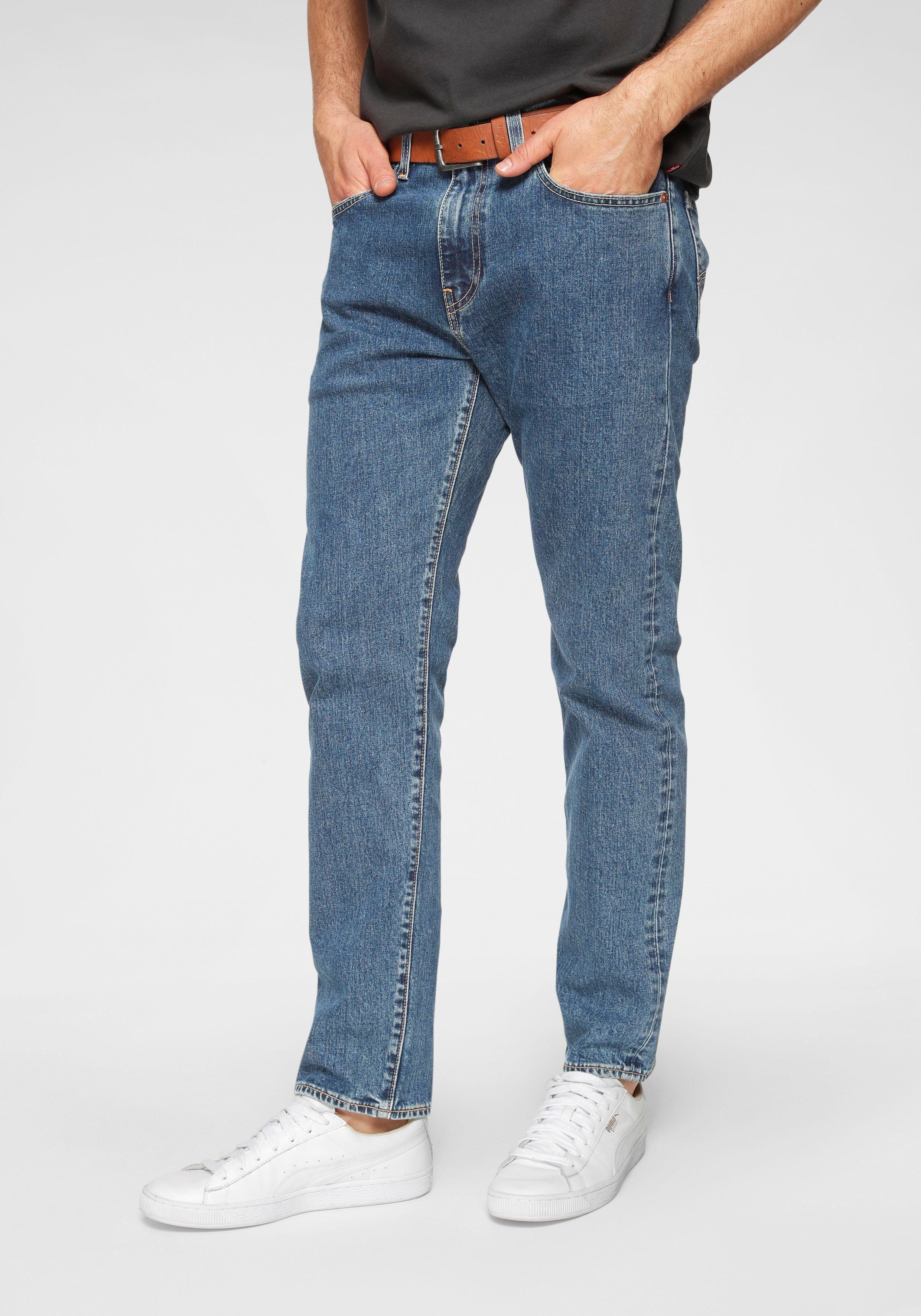 Tapered-Fit-Jeans Levi's "502 Taper", Herren, Gr. 30, LäNge 32, Blau (Stonewash), Denim/Jeans, Obermaterial: 99% Baumwolle, 1% Elasthan, Unifarben, Basic, Loose Fit KnöChellang, Jeans, In Elegantem, Modernem Stil, Topseller