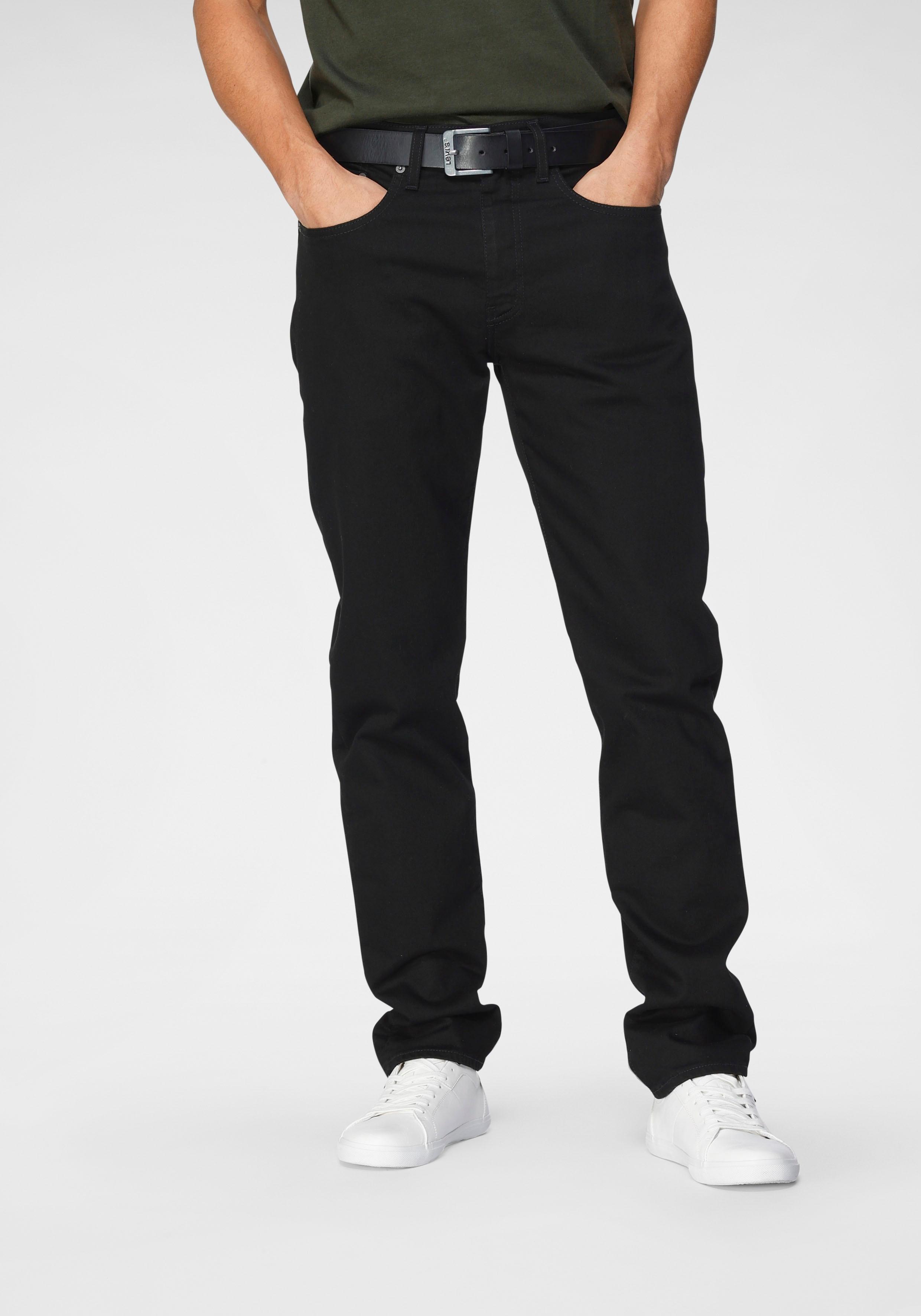 Tapered-Fit-Jeans Levi's "502 Taper", Herren, Gr. 34, LäNge 34, Schwarz (Nightshine), Denim/Jeans, Obermaterial: 98% Baumwolle, 2% Elasthan, Basic, Loose Fit KnöChellang, Jeans, In Elegantem, Modernem Stil