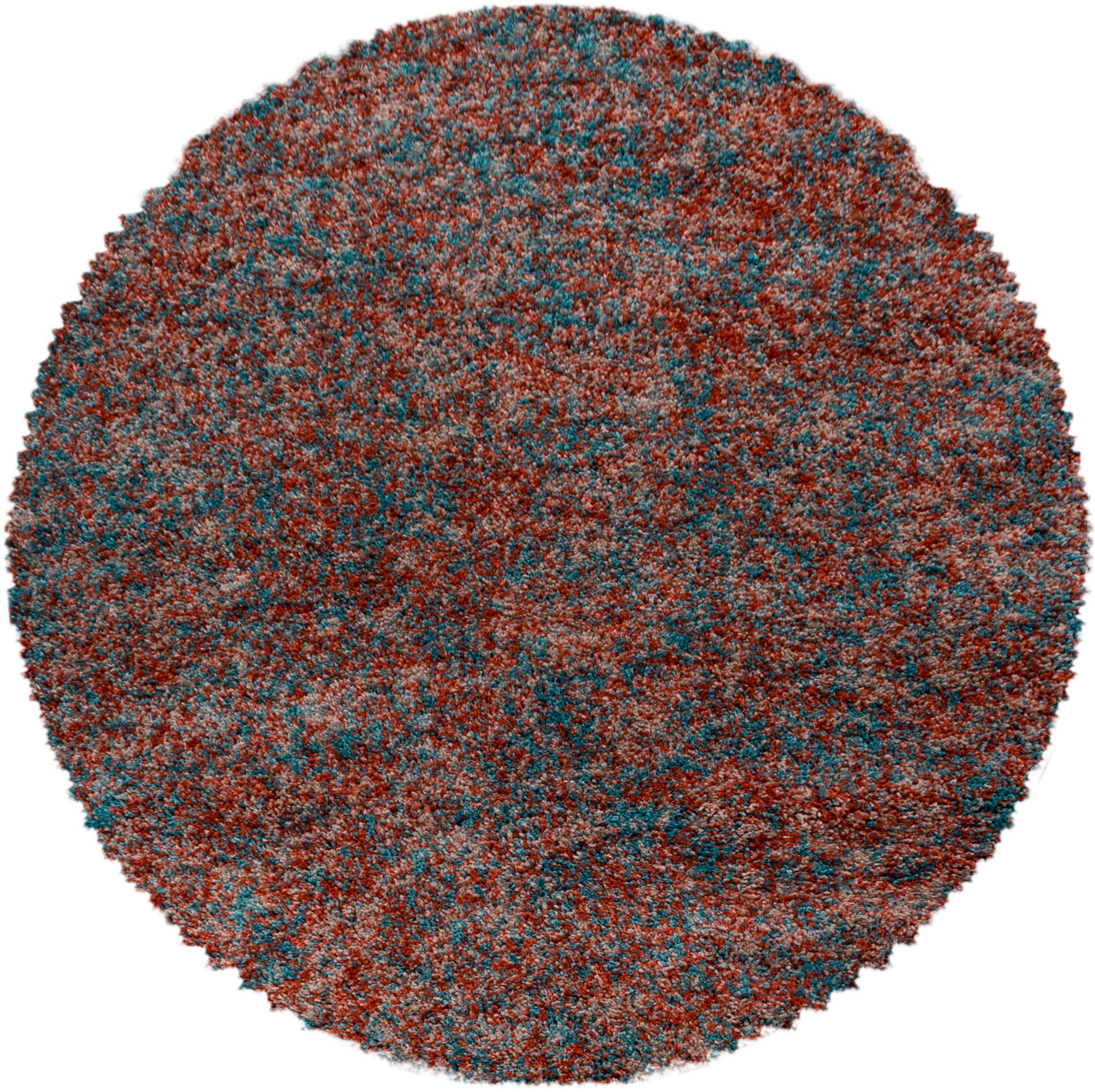 Hochflor-Teppich Ayyildiz Teppiche "Enjoy Shaggy", Orange (Terra), H:50Mm Ø:200Cm, Kunstfaser, Teppiche, Auch Als LäUfer, Shaggy, Langflor, Meliert, Wohnzimmer