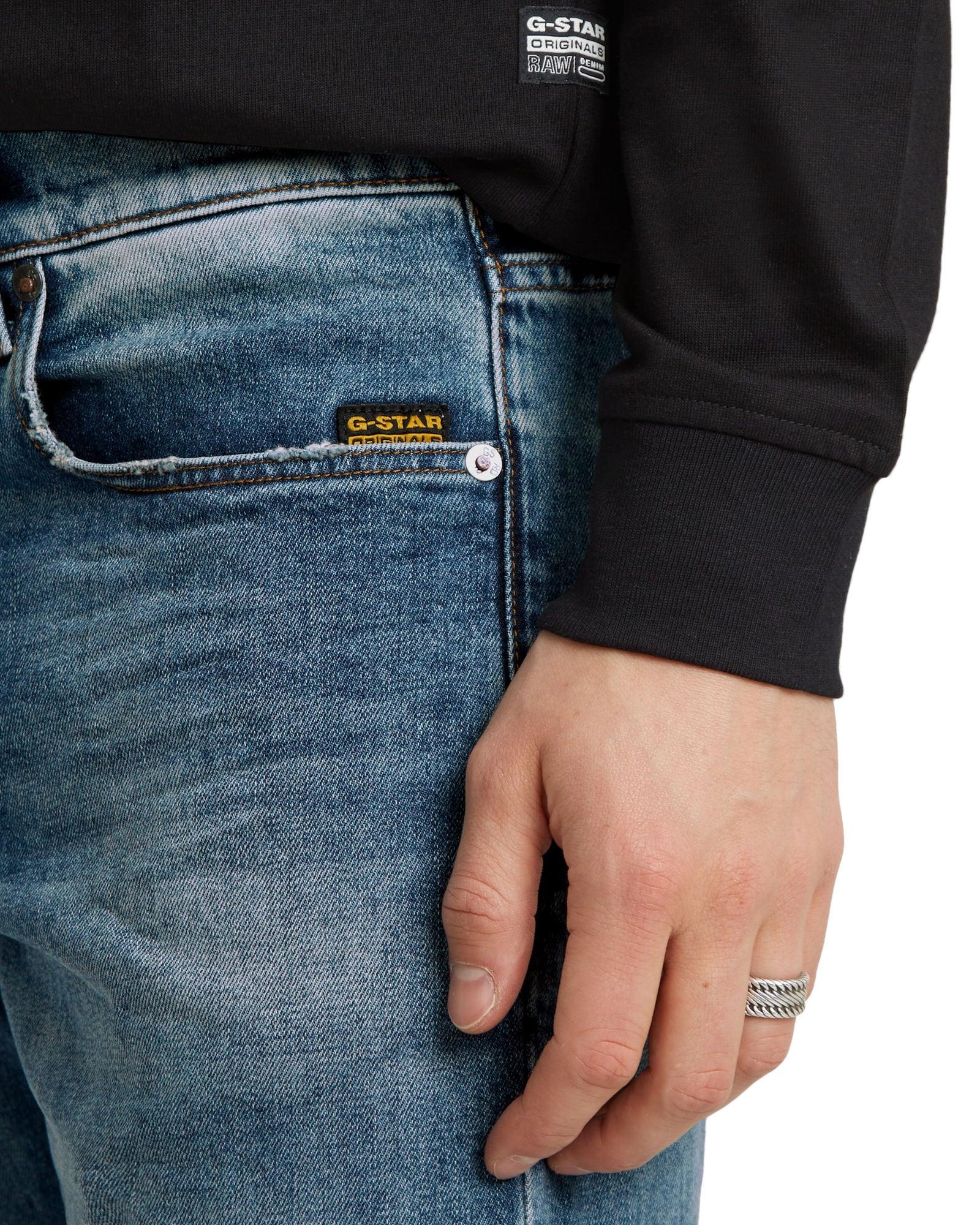 5-Pocket-Jeans G-STAR "3301 Regular Tapered Jeans", Herren, Gr. 40, LäNge 34, Blau (Vintage Azure), Obermaterial: 98% Baumwolle, 2% Elasthan, Jeans 5-Pocket-Jeans
