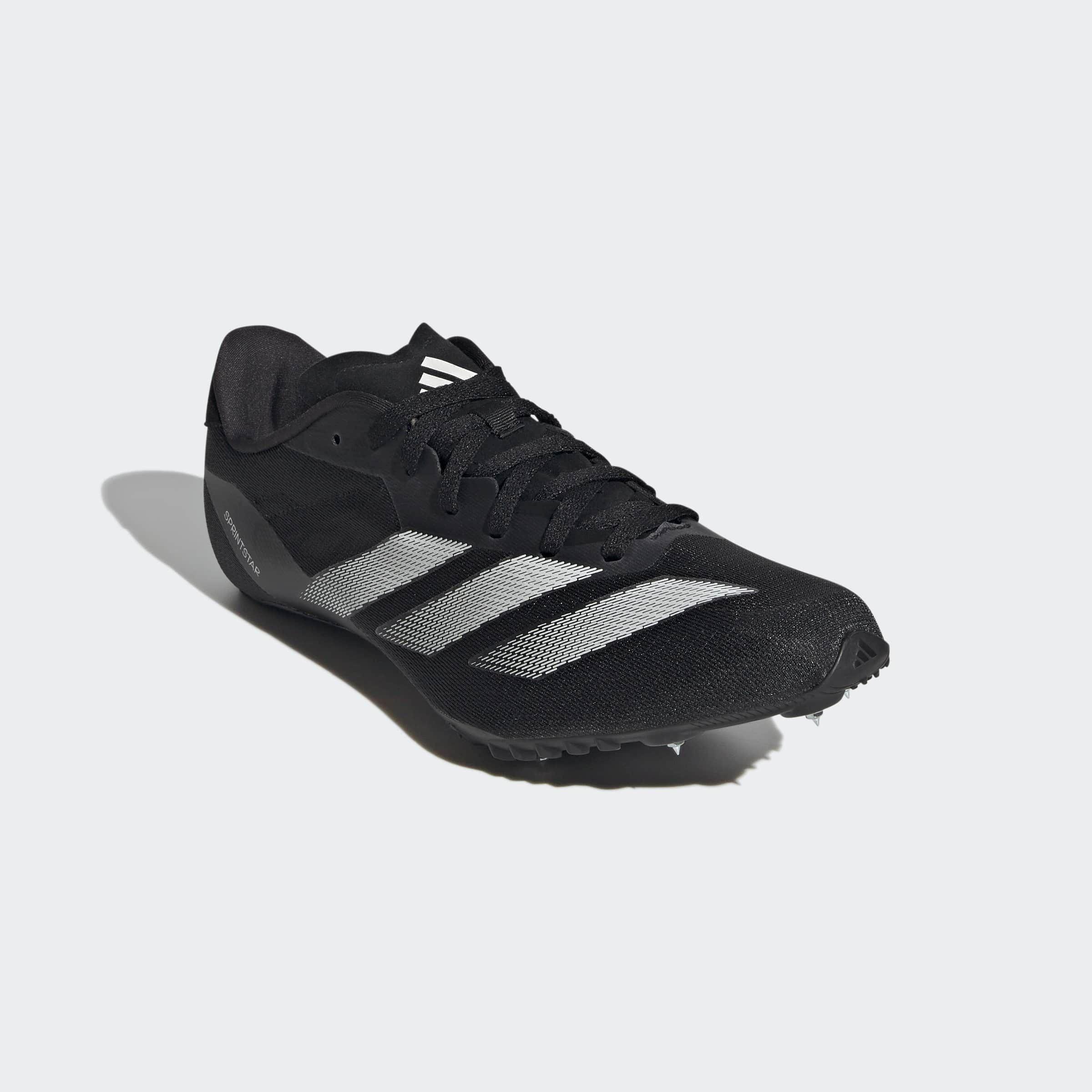 Laufschuh Adidas Performance "Sprintstar", Damen, Gr. 42,5, Schwarz (Core Schwarz, Zero Metallic, Ftwr Weiß), Synthetik, Textil, Schuhe Laufschuh, Leichtathletik-Schuh
