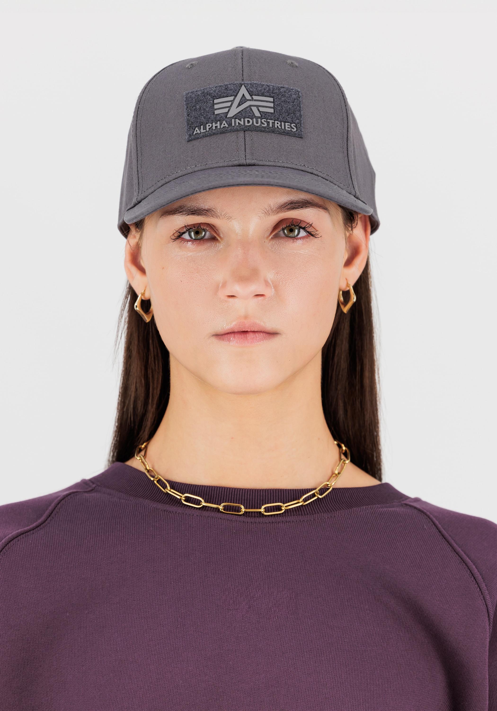 Trucker Cap Alpha Industries "Velcro Cap", Herren, Gr. Onesize, Grau (Vintage Grau), Baumwolle, Caps