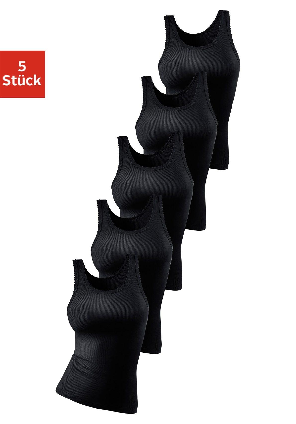 Unterhemd Petite Fleur, Damen, Gr. 32, N-Gr, Schwarz, Feinripp, Obermaterial: 100% Baumwolle, Unifarben, KöRpernah, Tiefer Rundhals, Unterhemden Unterhemd, Weiches, Elastisches Feinripp-Material, Schmale, Anliegende Passform