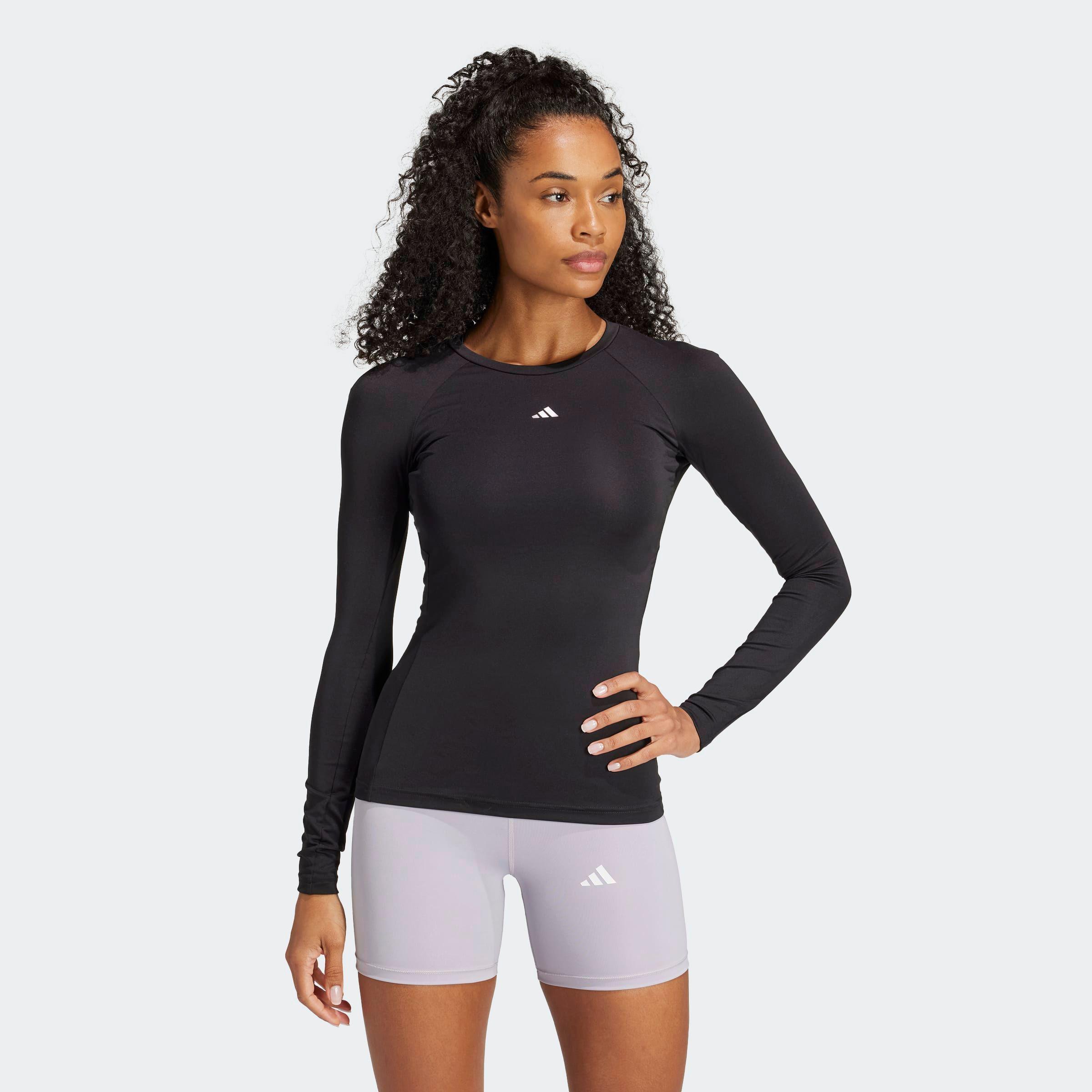 Funktionsshirt Adidas Performance "Tf Ls T", Damen, Gr. Xl, Schwarz, Obermaterial: 83% Polyester, 17% Elasthan, Rundhals, Shirts Funktionsshirt, Mit Rundhalsausschnitt, Ohne Verschluss, Aus Polyester
