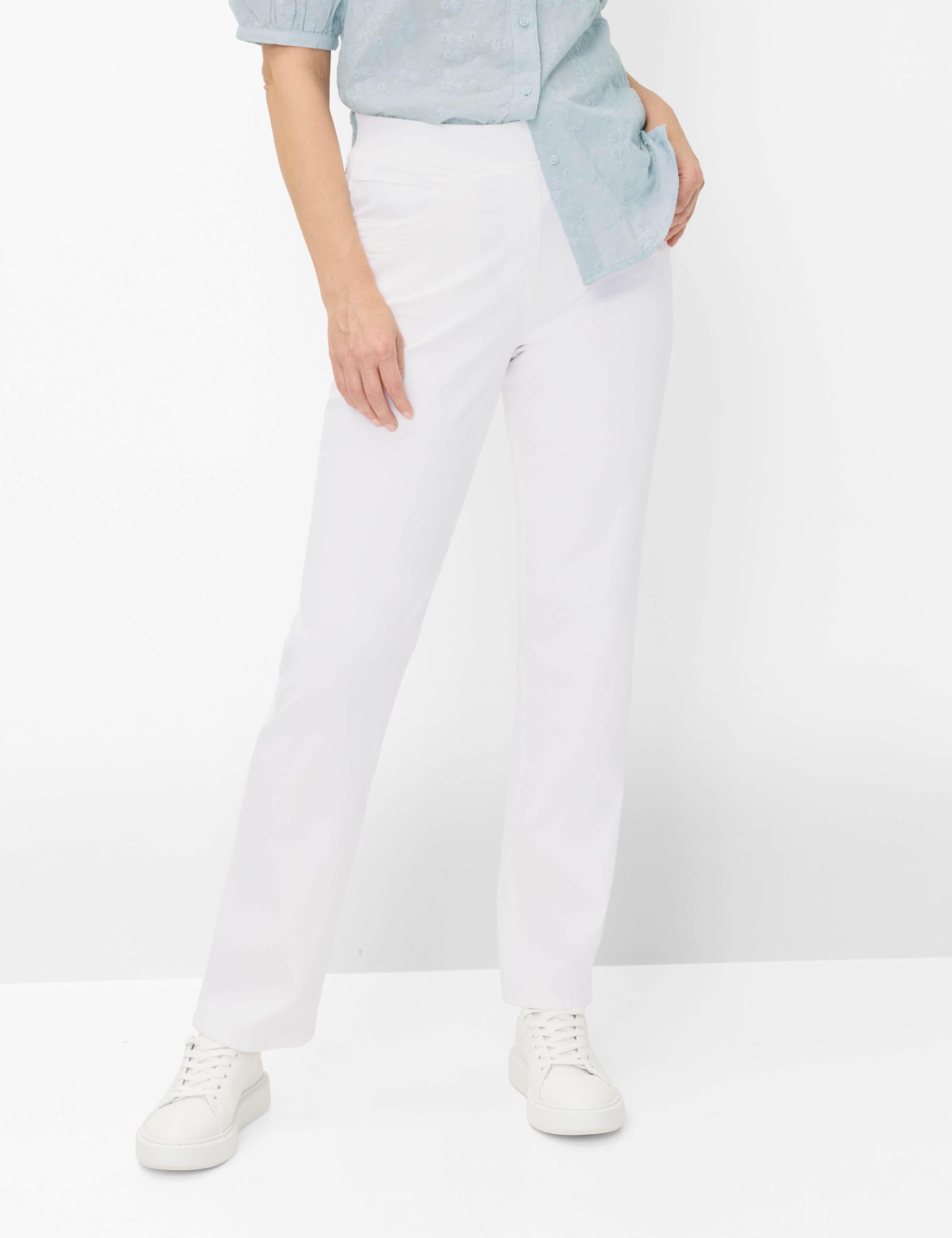 Raphaela By Brax Damen Five-Pocket-Hose Style Carina Fun White, Denim Weiß, Gr. 54K